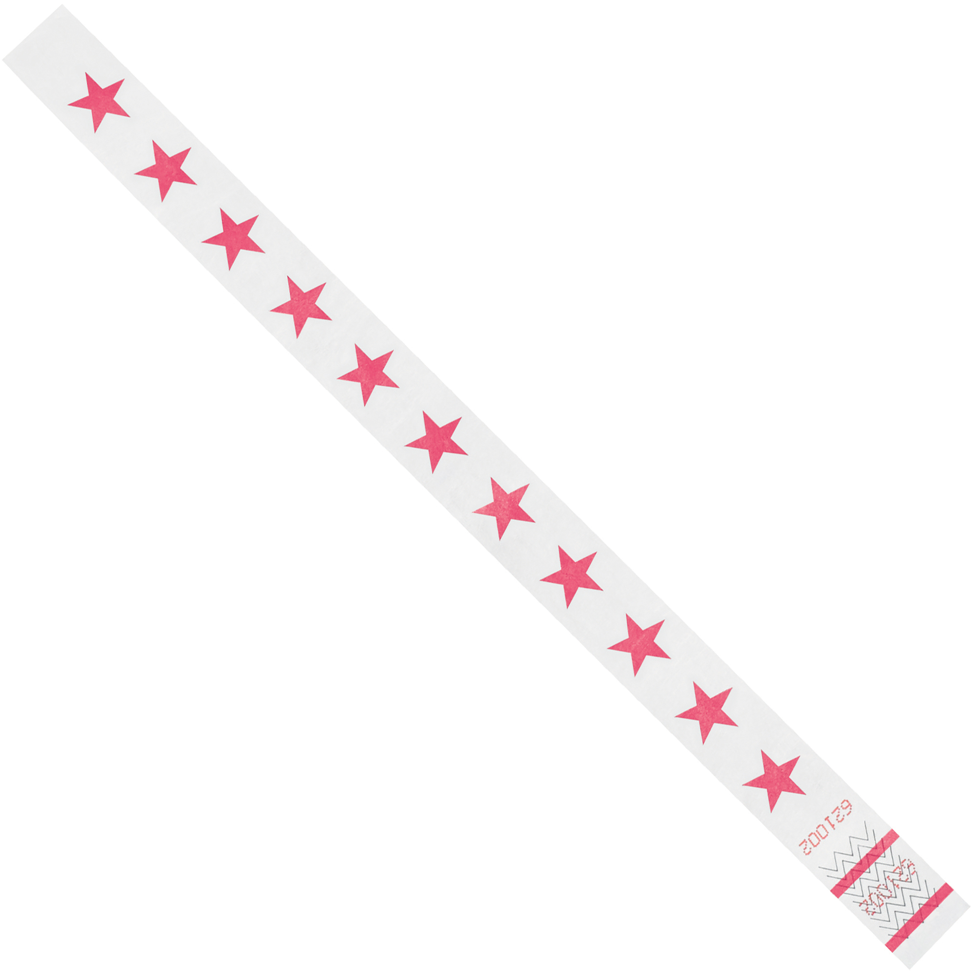 Tyvek® Wristbands, 3/4" x 10", Pink Stars, 500/Case