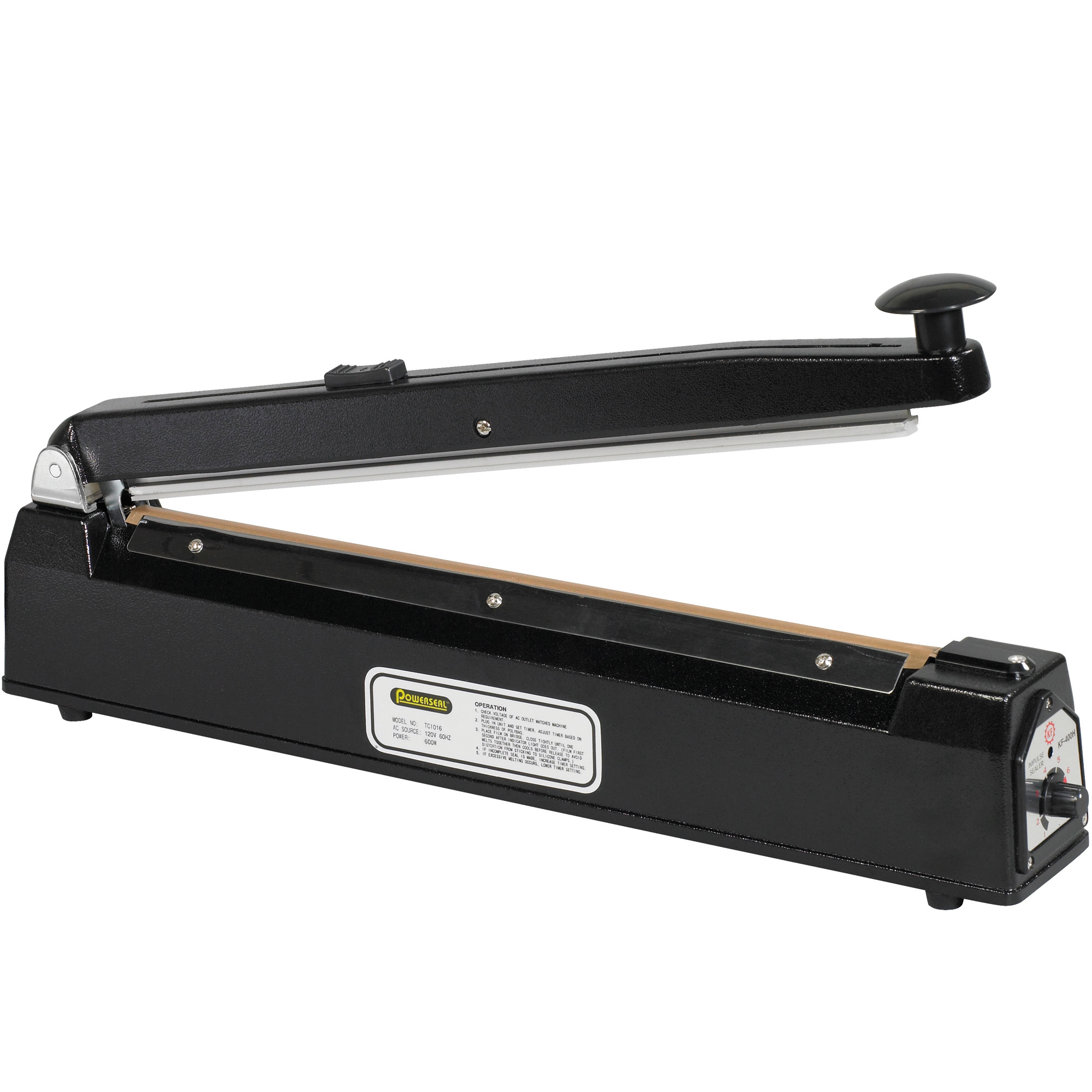 Impulse Sealer with Cutter, 16", 1 Each