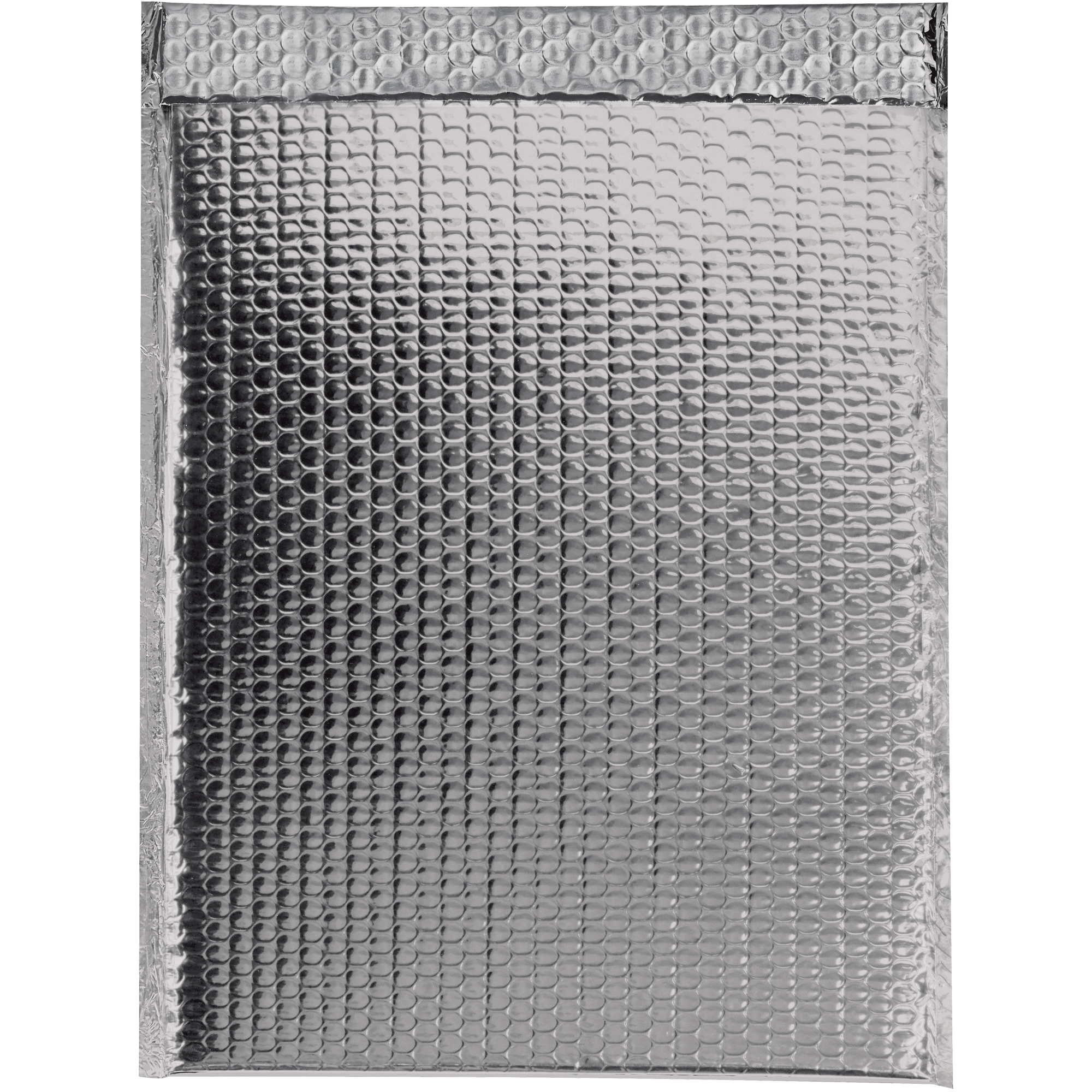 Glamour Bubble Mailers, 13" x 17 1/2", Silver, 100/Case
