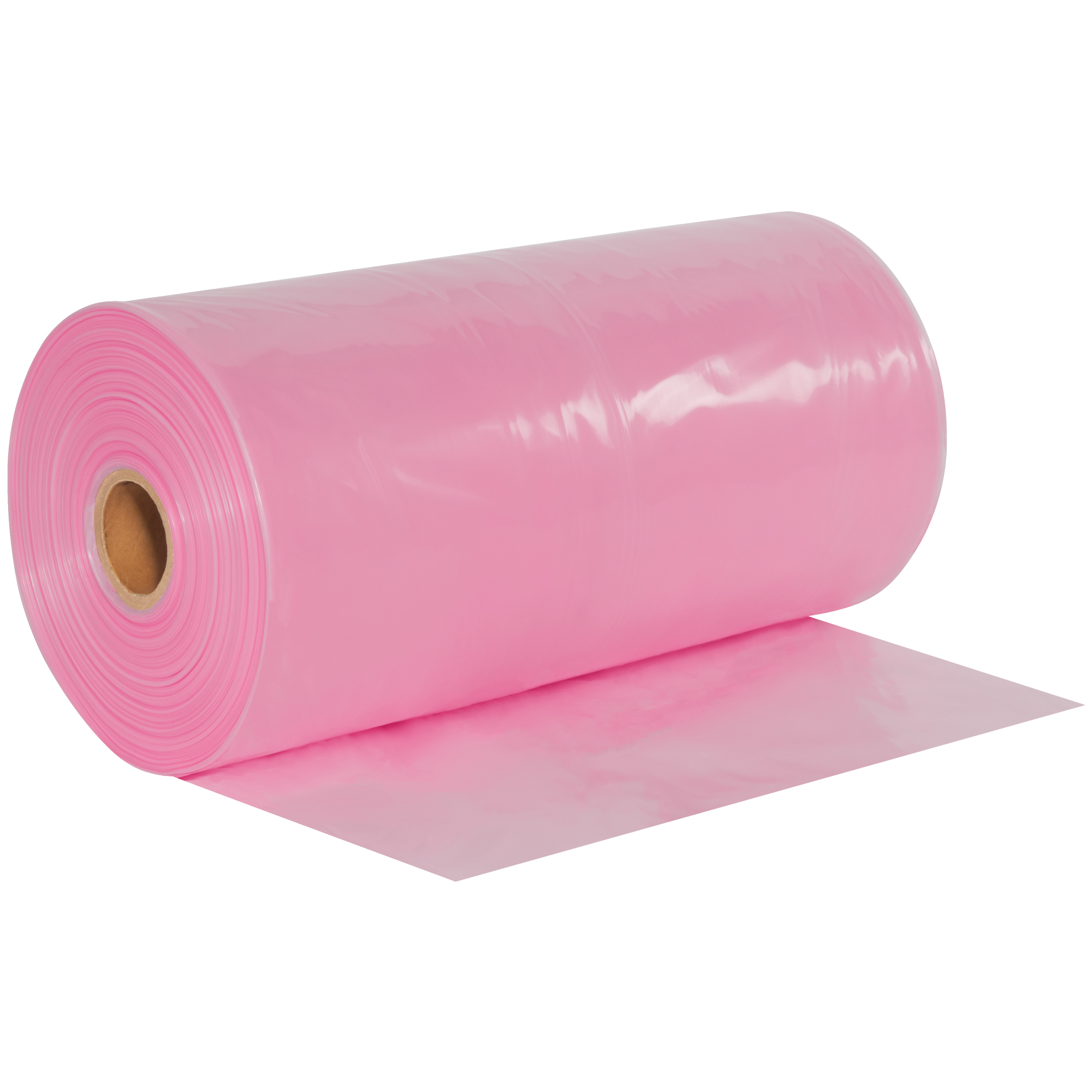 Anti-Static Poly Tubing, 4 Mil, 24" x 1075', Pink, 1/Roll