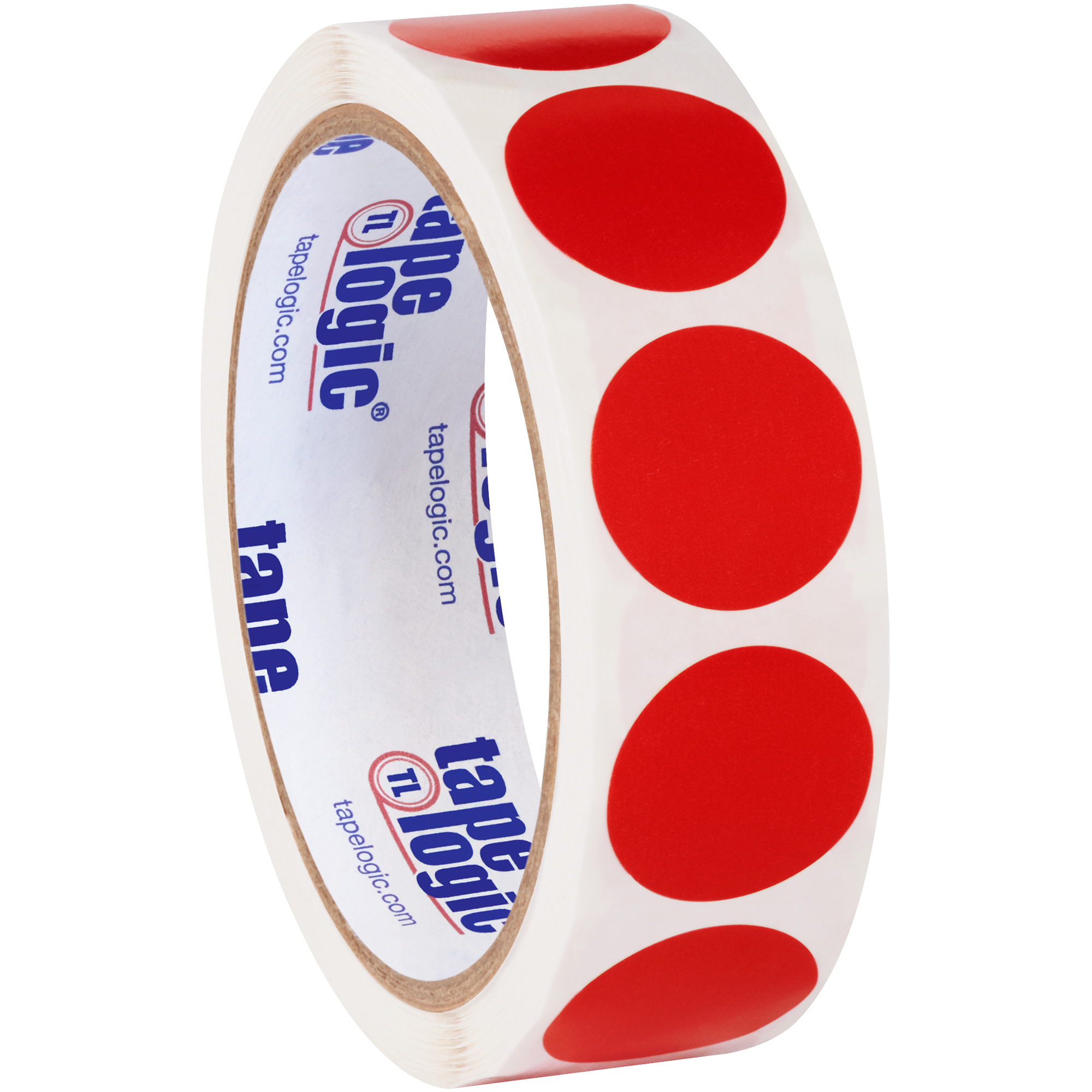 Tape Logic® Inventory Circle Labels, 1", Red, 500/Roll