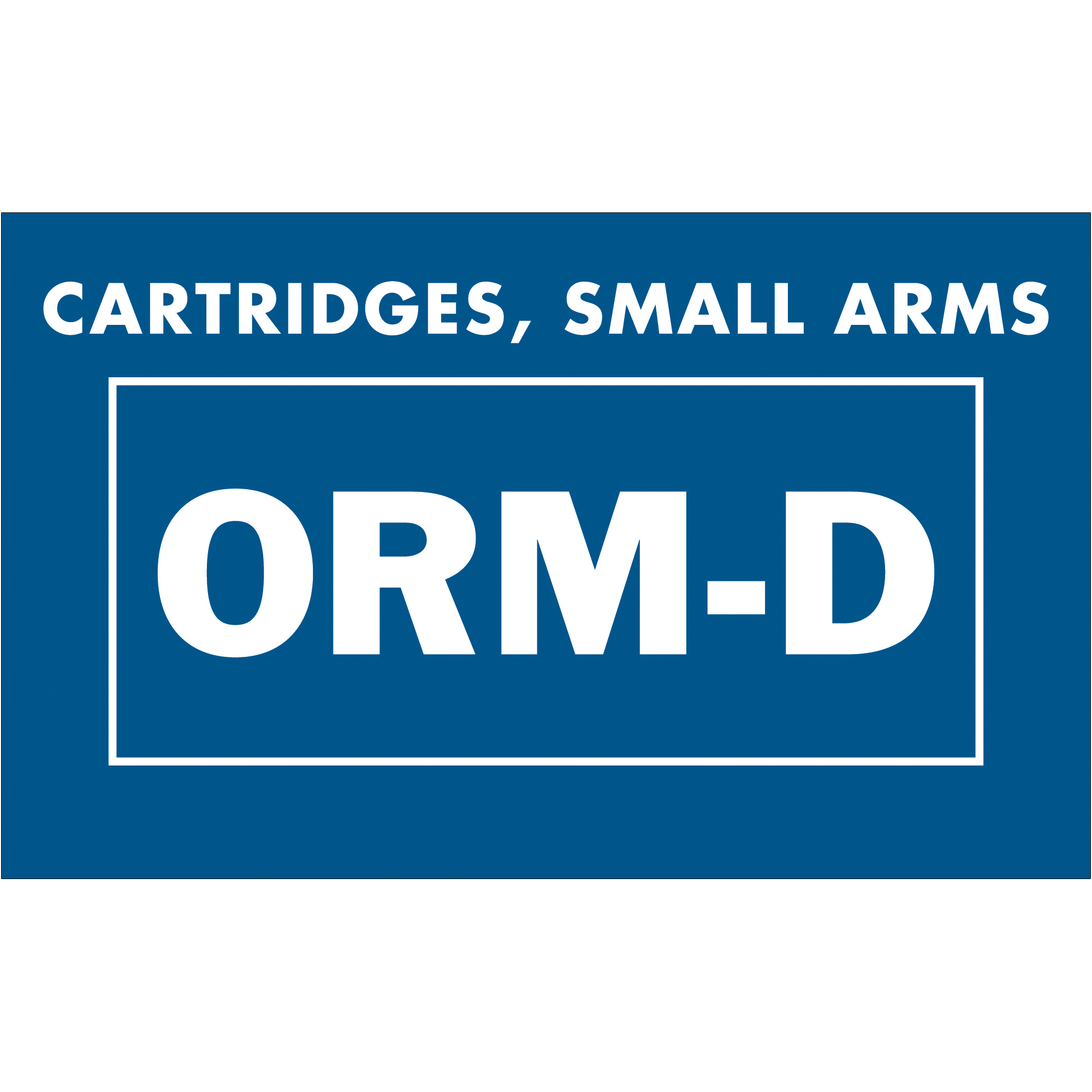 Tape Logic® Labels, "Cartridges, Small Arms ORM-D", 1 3/8" x 2 1/4", Blue/White, 500/Roll