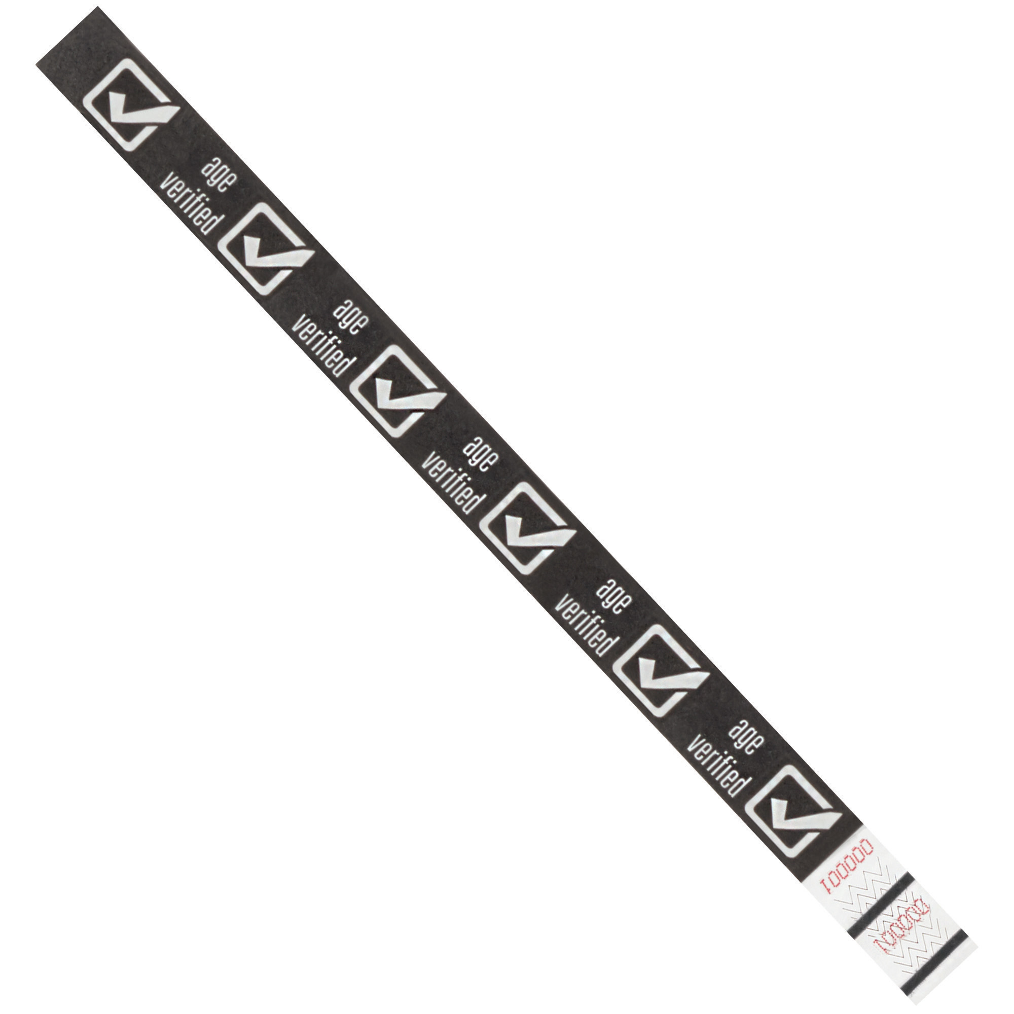 Tyvek® Wristbands, 3/4" x 10", White "Age Verified", 500/Case