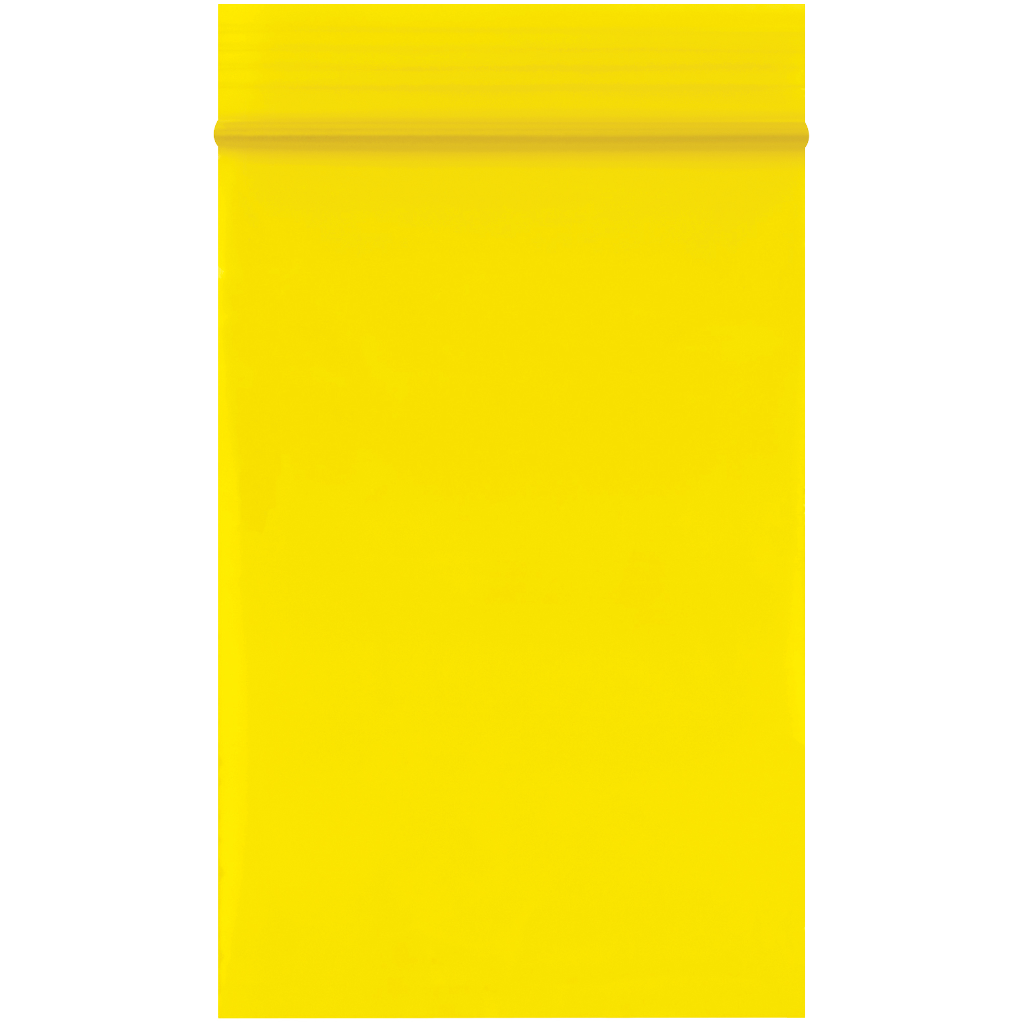 Reclosable 2 Mil Poly Bags, 2" x 3", Yellow, 1000/Case