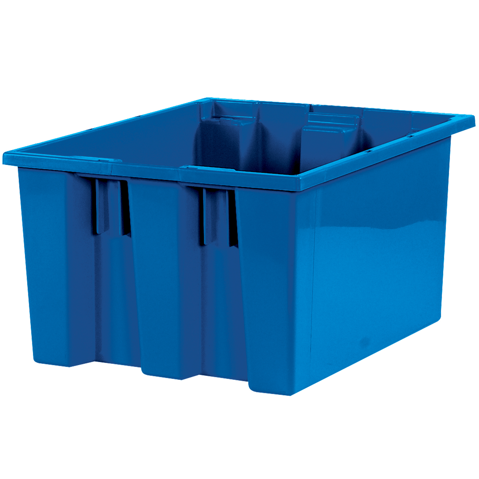 Stack & Nest Containers, 17" x 14 1/2" x 9 7/8", Blue, 6/Case