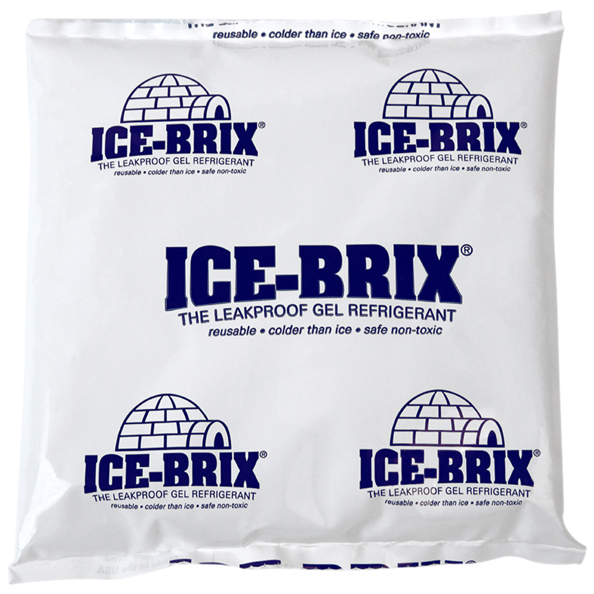 Ice-Brix™ Cold Packs, 6" x 5-3/4" x 1", White, 24/Case