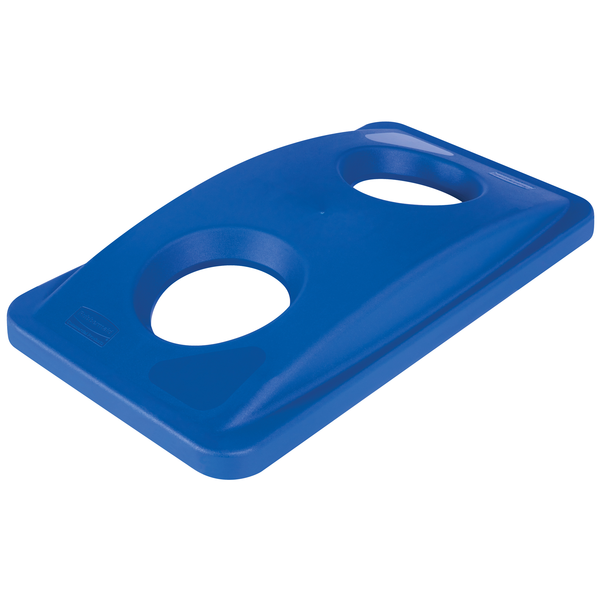 Rubbermaid® Slim Jim®Recycling Bottle and Can Lid, 23 Gallon, 21" x 11", Blue, 1/Each