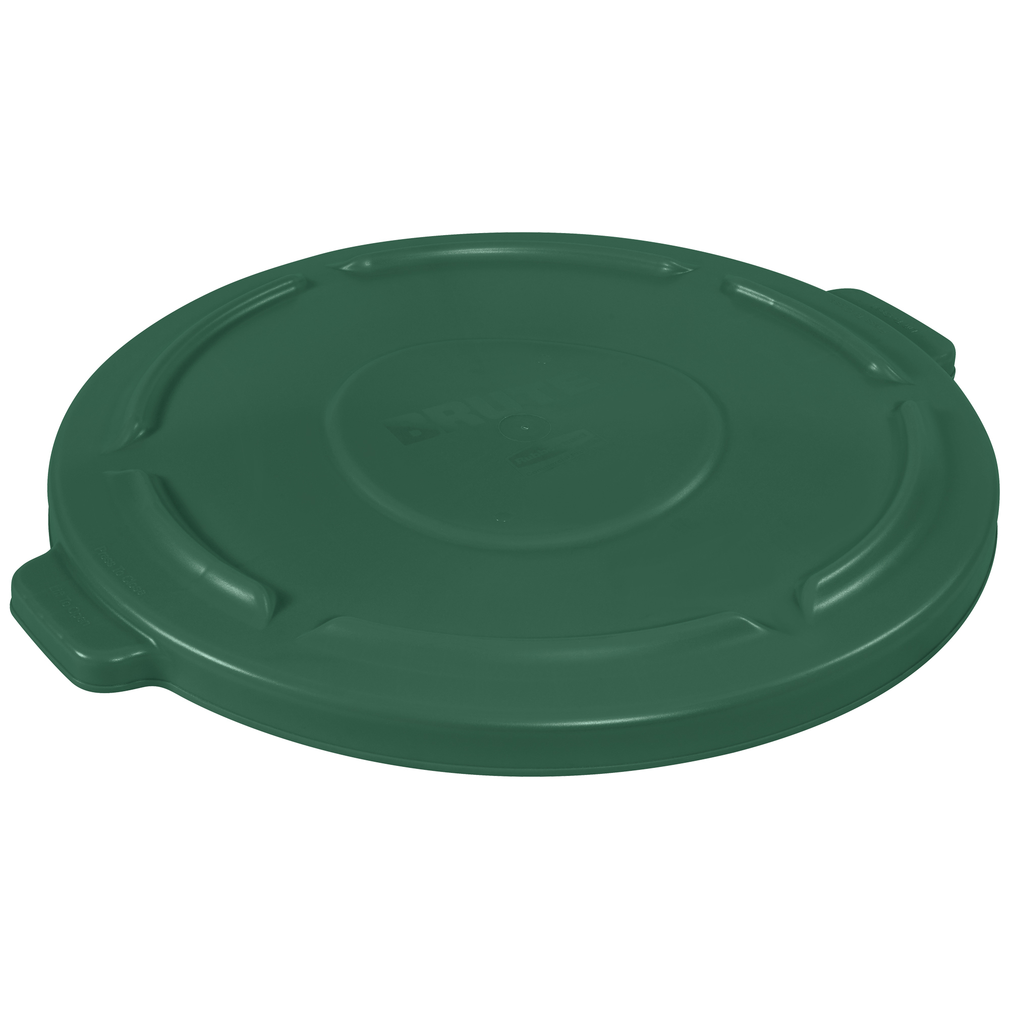Rubbermaid® Brute® Flat Trash Can Lid, 44 Gallon, 2" x 25", Green, 1/Each