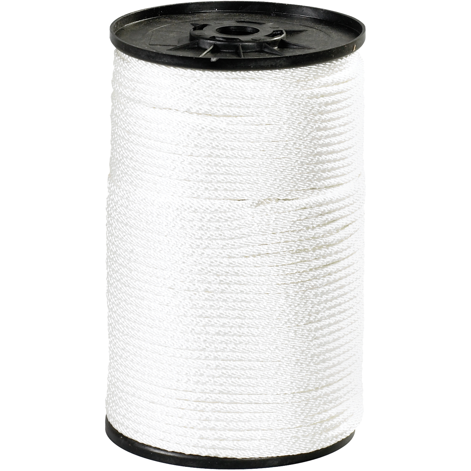 Solid Braided Nylon Rope, 3/8", 2,300 lb, White, 500'/Case