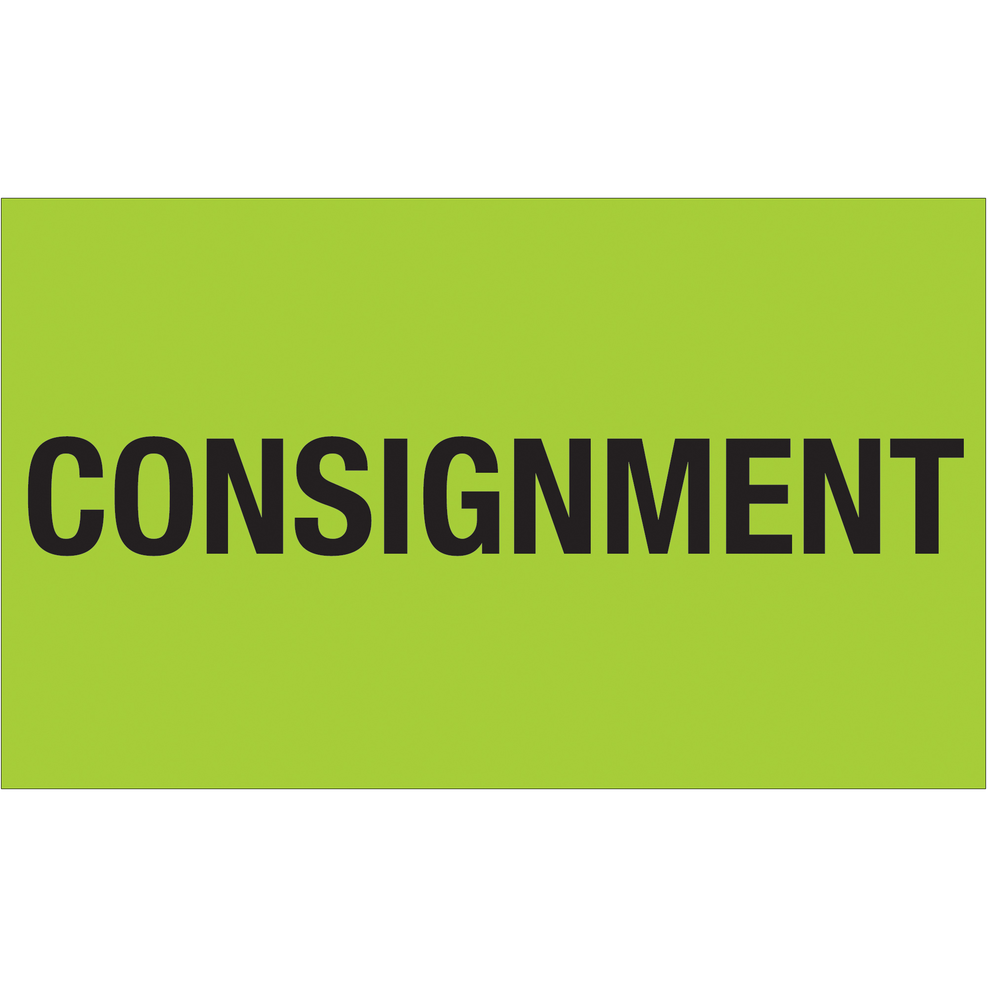 Tape Logic® Labels, "Consignment", 3" x 5", Fluorescent Green, 500/Roll