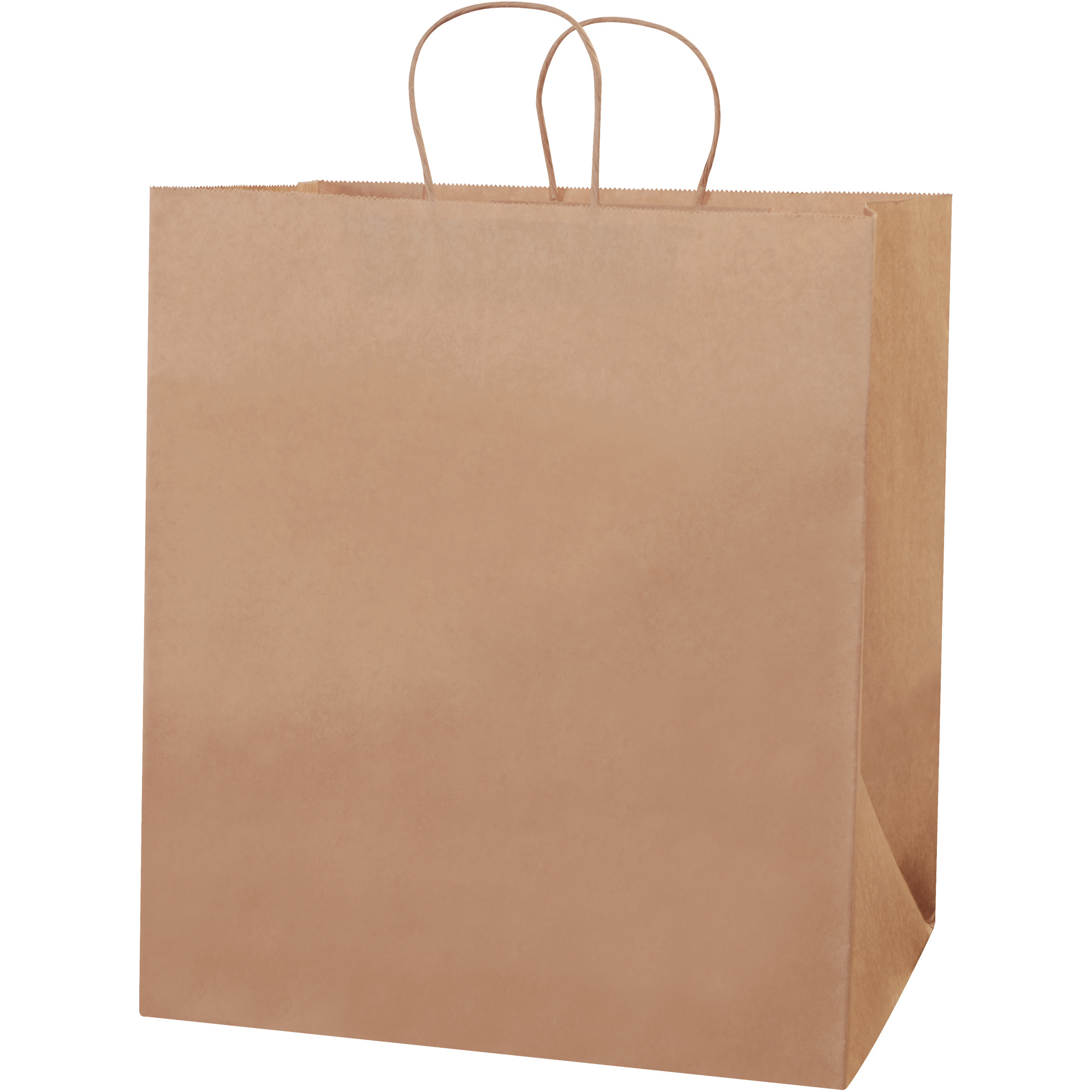 Paper Shopping Bags, 14" x 10" x 16 1/4", Kraft, 200/Case