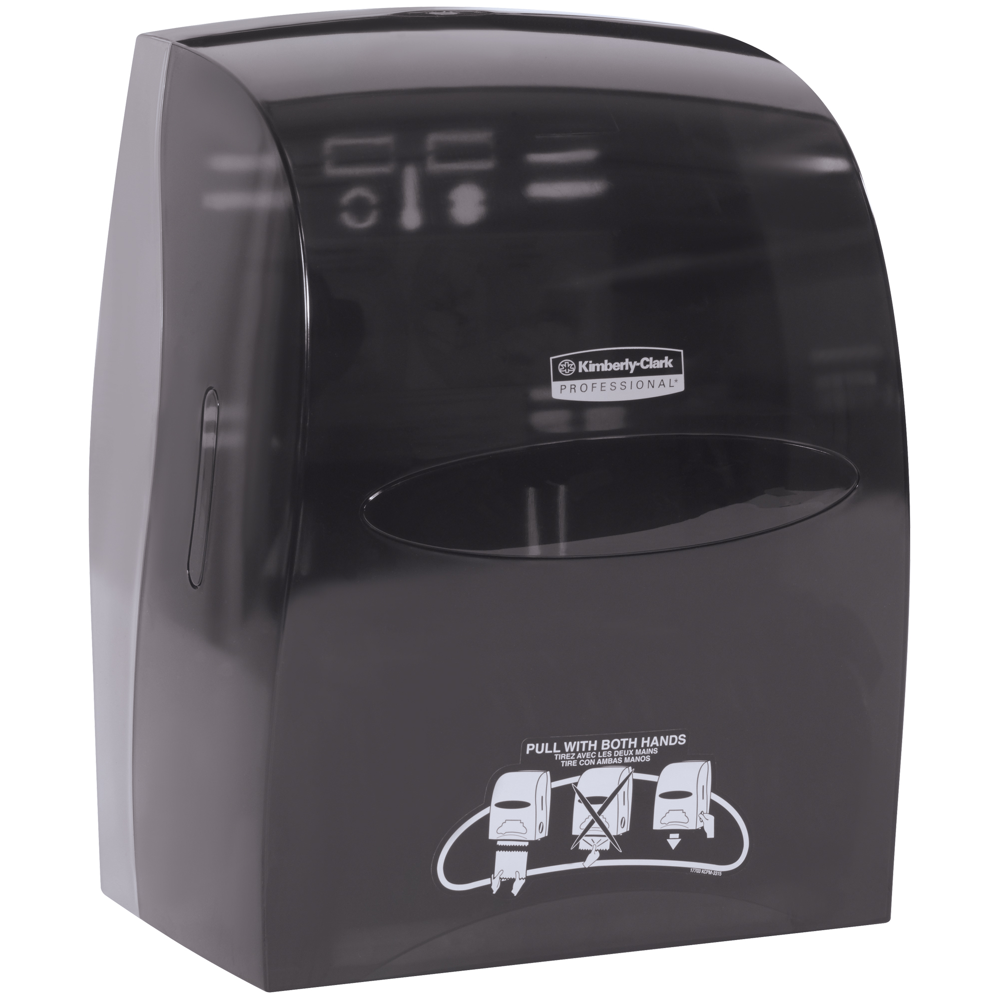 Kimberly-Clark® Hands-Free 8" Roll Towel Dispenser, 16" x 13" x 10", Black, 1/Case