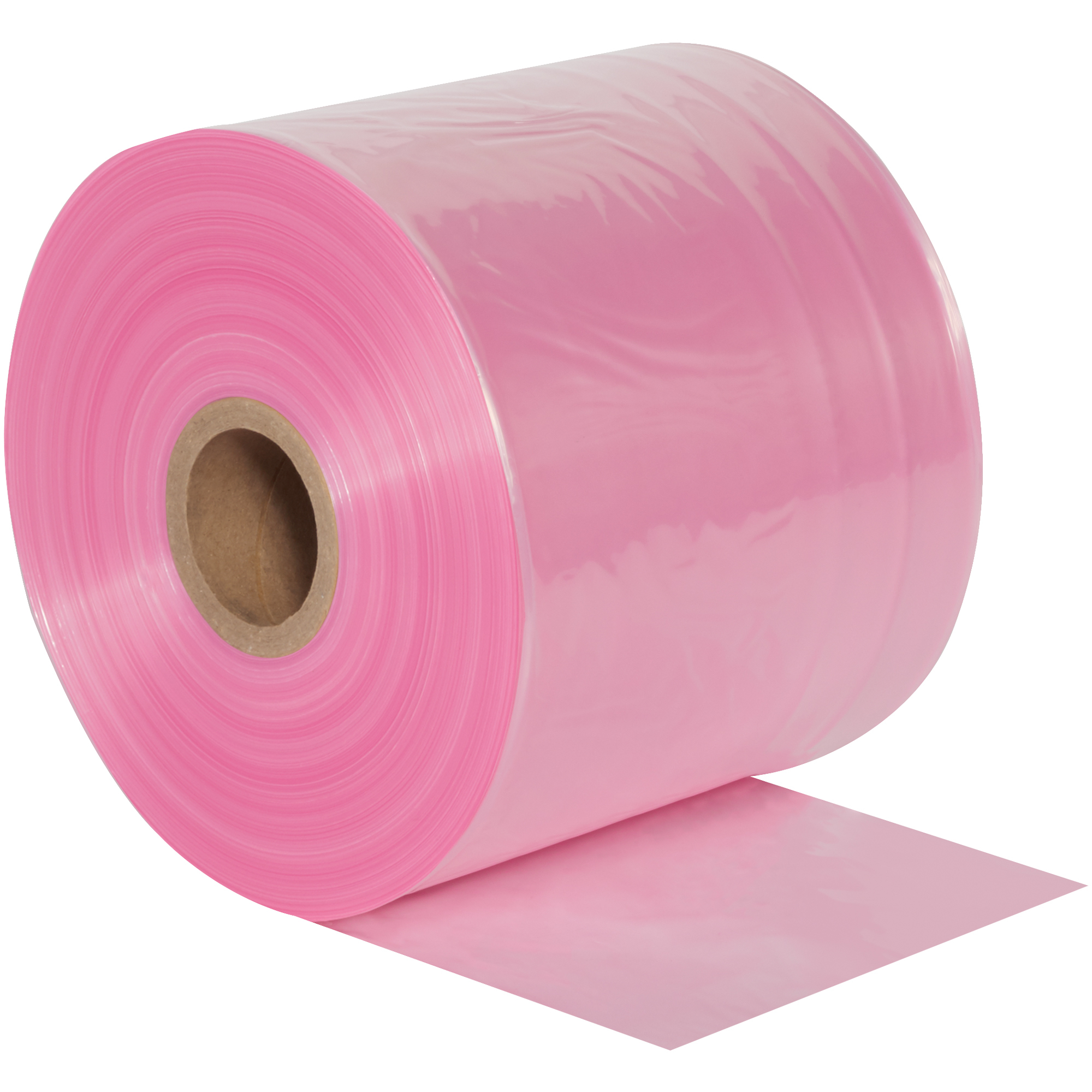 Anti-Static Poly Tubing, 2 Mil, 10" x 2150', Pink, 1/Roll
