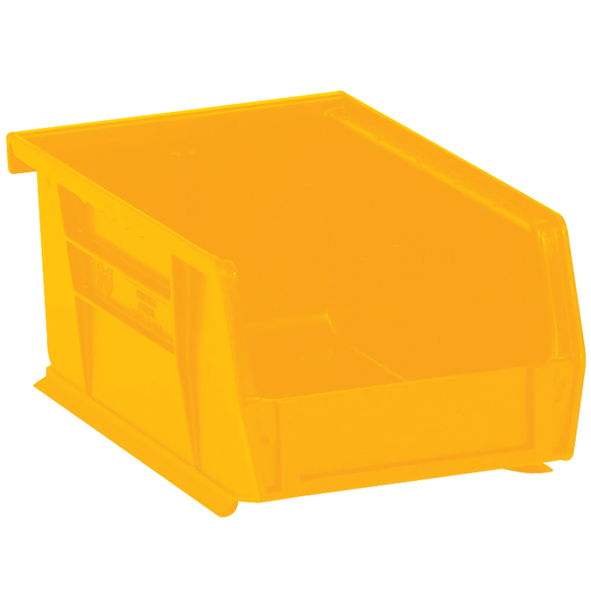 Plastic Stack & Hang Bin Boxes, 7 3/8" x 4 1/8" x 3", Yellow, 24/Case