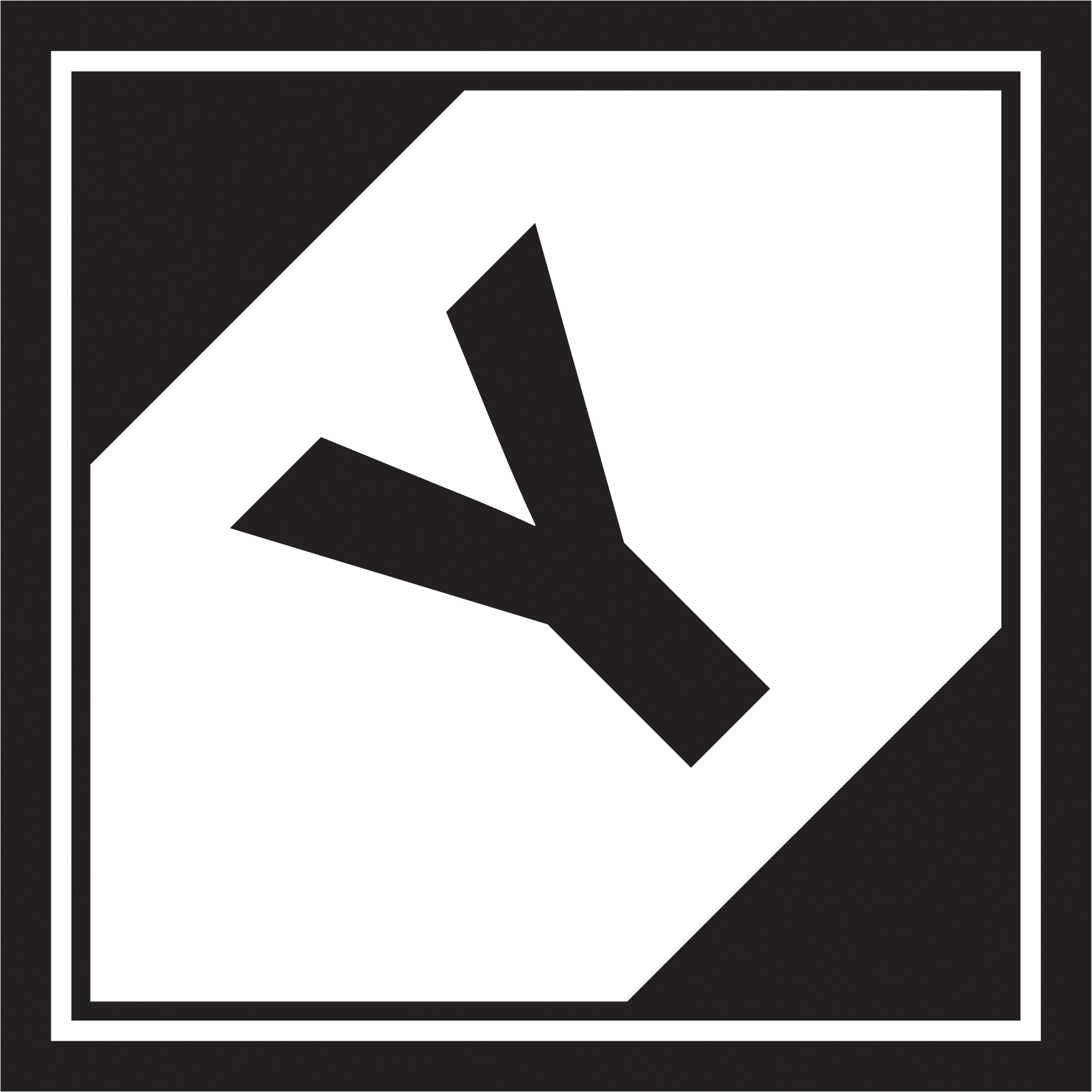 Tape Logic® Labels, "Y" Regulated, 4 1/4" x 4 1/4", Black/White, 500/Roll
