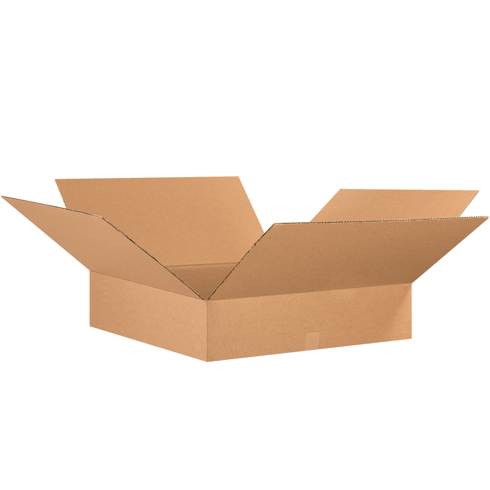 Flat Corrugated Boxes, 26" x 26" x 6", Kraft, 10/Bundle; 120/Skid
