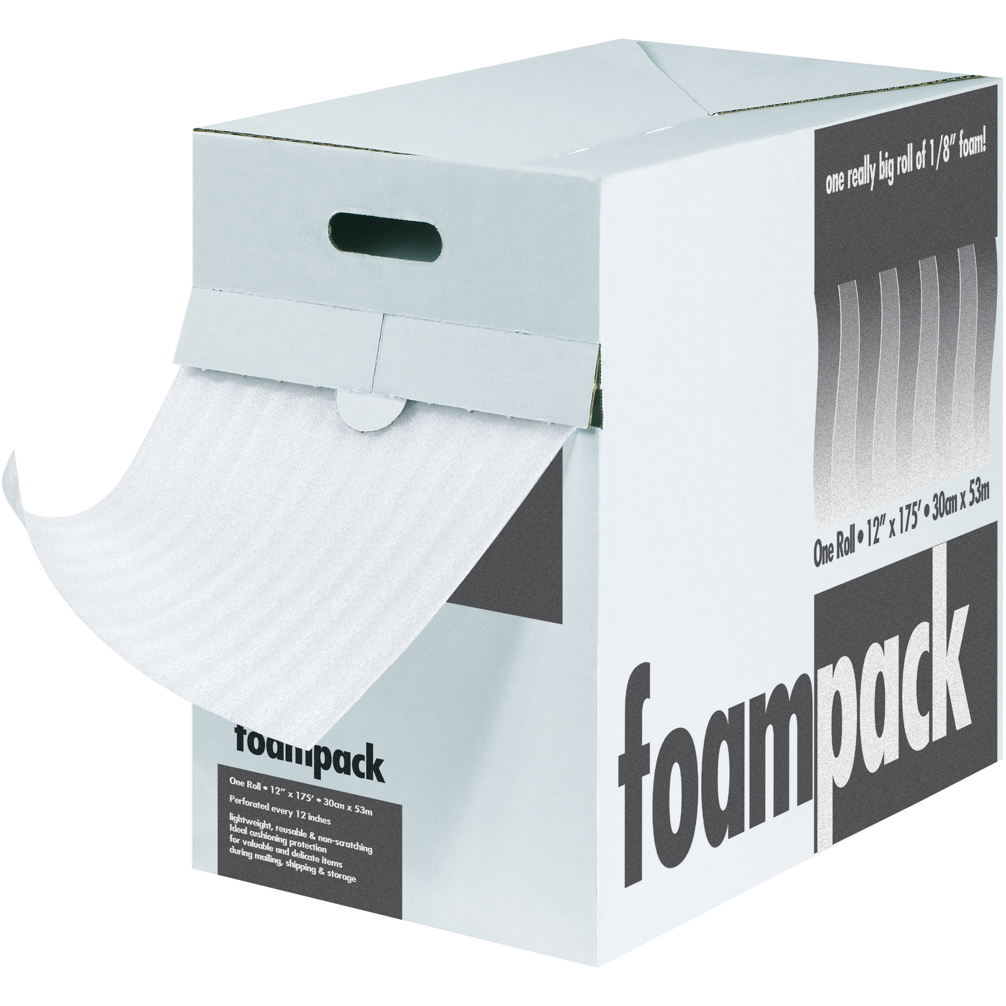 Air Foam Dispenser Packs, 1/4" x 12" x 85', White, 1/Each