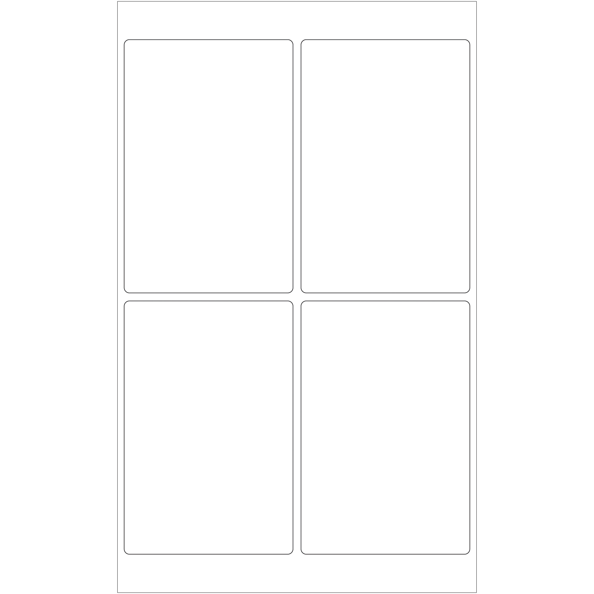 Tape Logic® Removable Rectangle Laser Labels, 4" x 6", White, 400/Case
