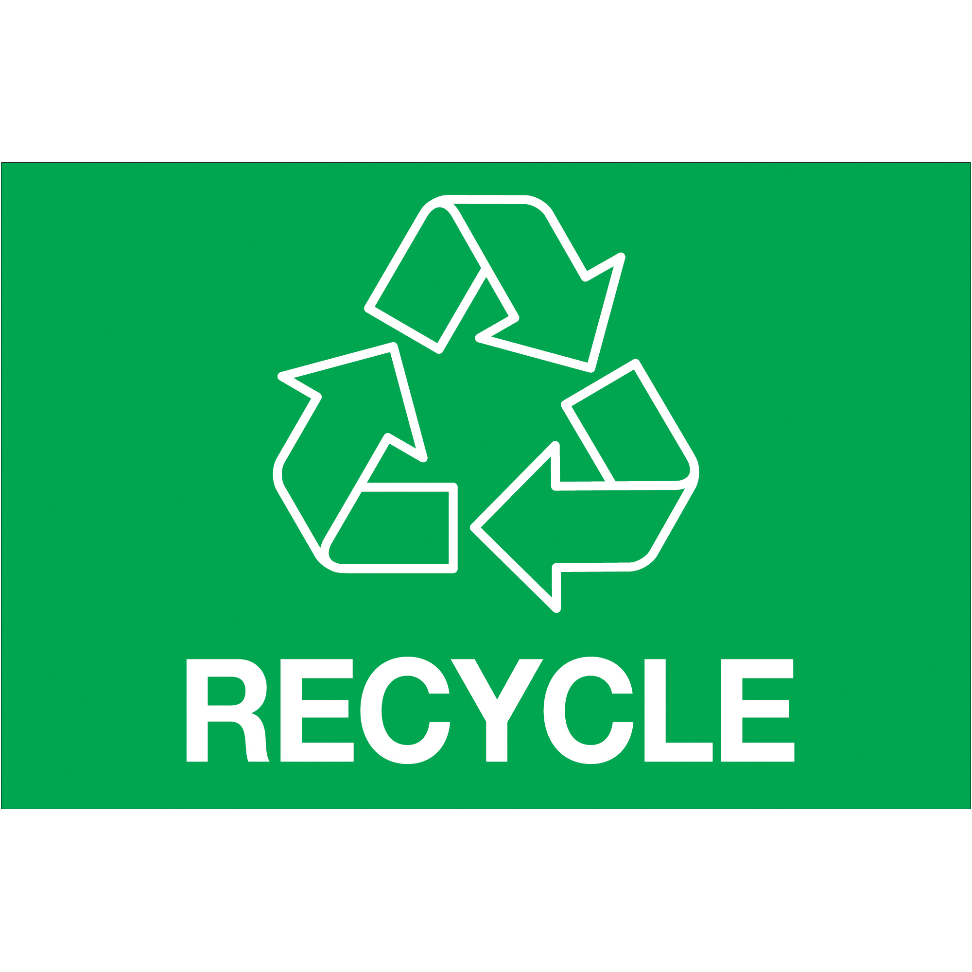 Tape Logic® Rectangle Labels, "Recycle", 2" x 3", Green, 500/Roll