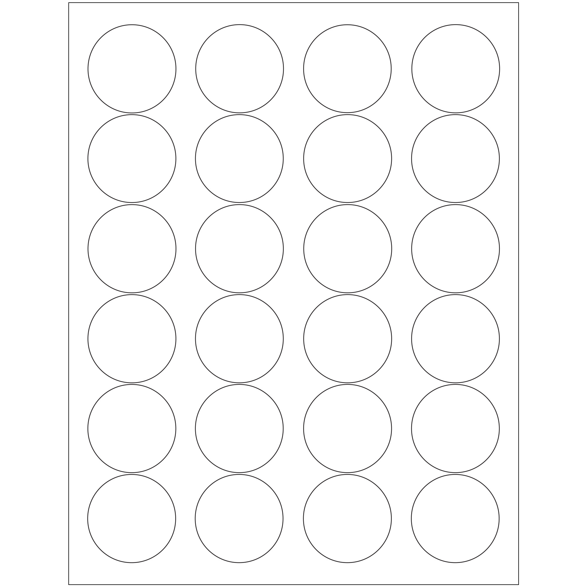 Tape Logic® Circle Laser Labels, 1 2/3", White, 2400/Case