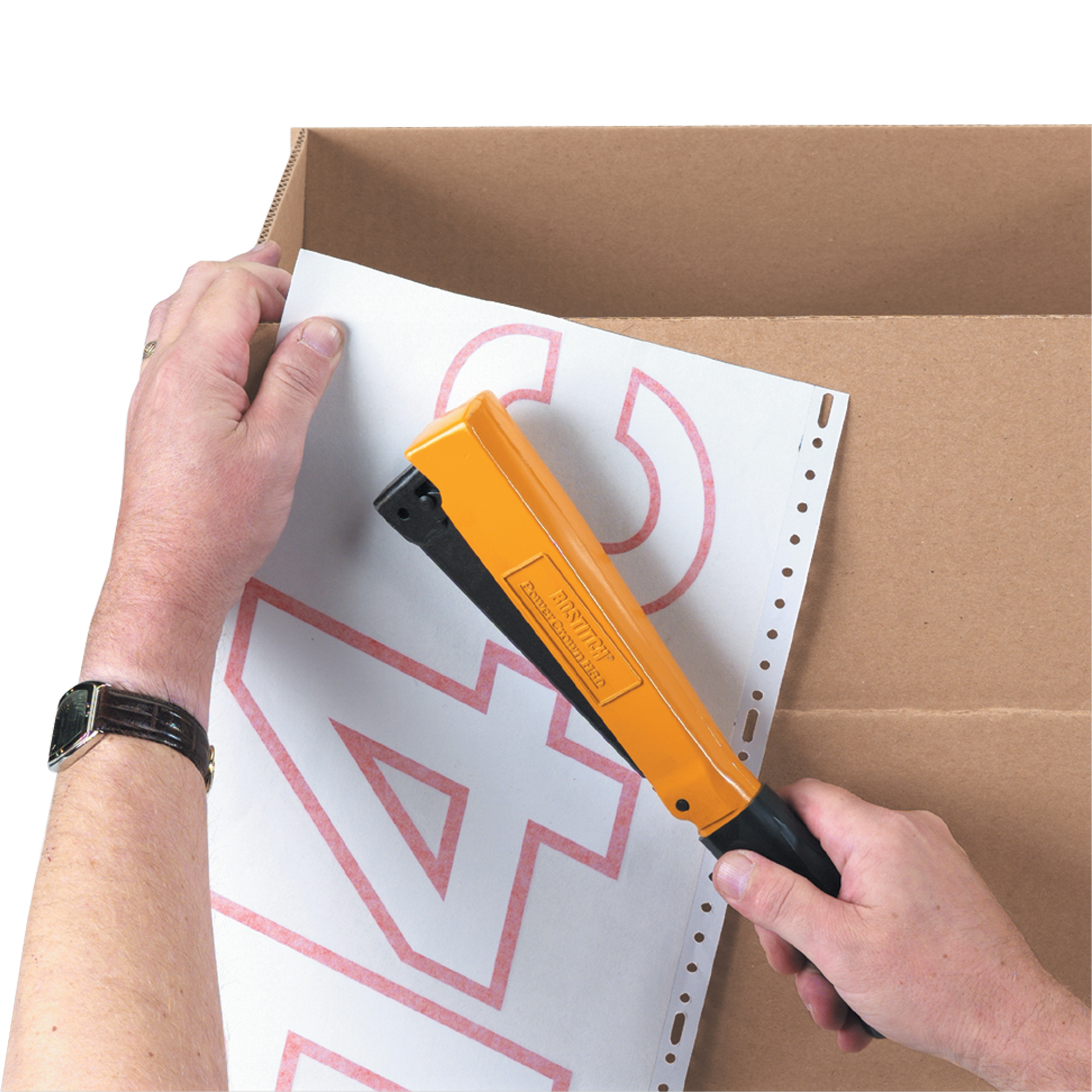 Bostitch Stapling Hammer, Black/Orange, 1/Each