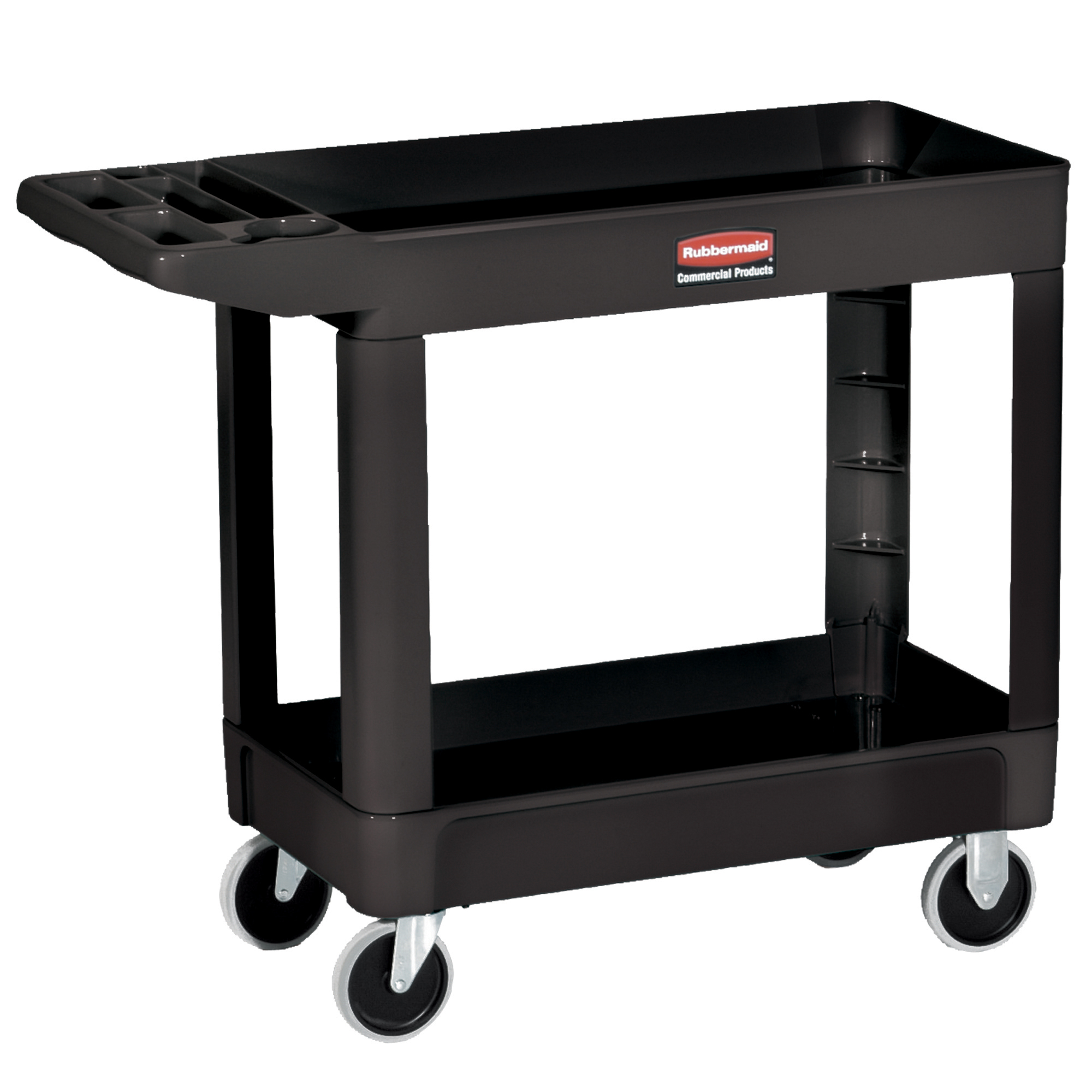 Rubbermaid® Utility Cart, 45" x 26" x 33", Black, 1/Each