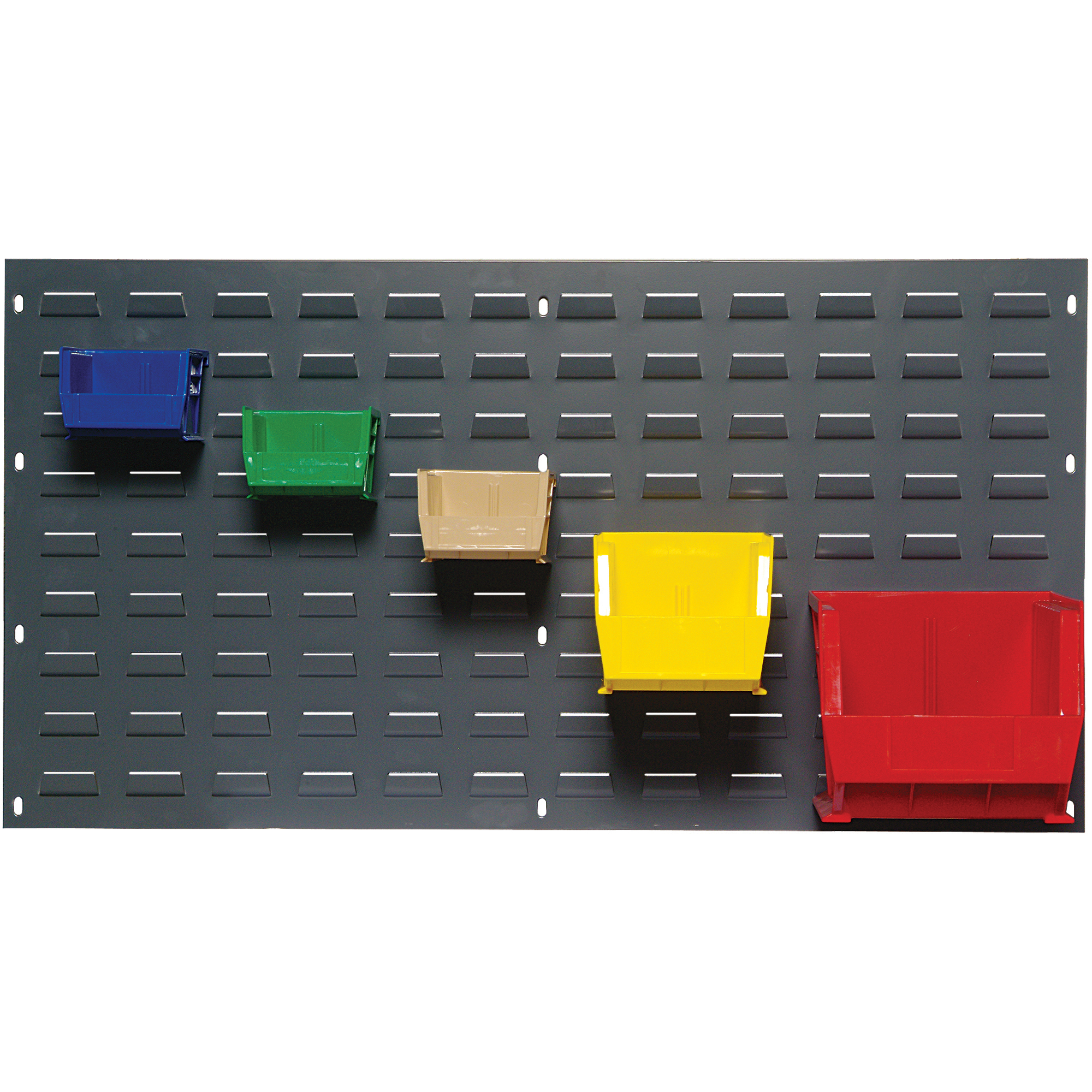 Wall Mounted Panel Rack, 18" x 19", Gray, 1/Each