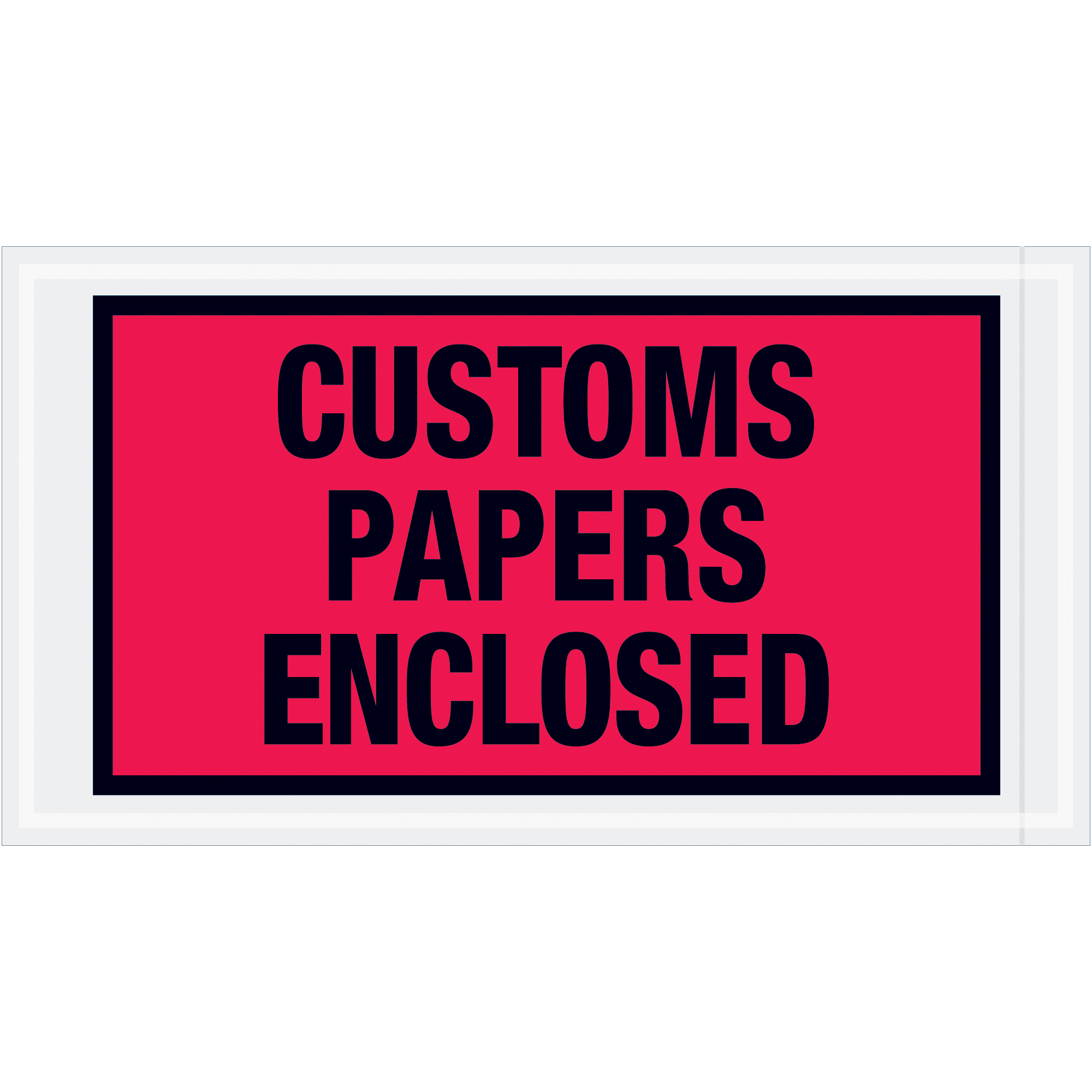 Tape Logic® "Customs Papers Enclosed" Envelopes, 5 1/2" x 10", Red, 1000/Case