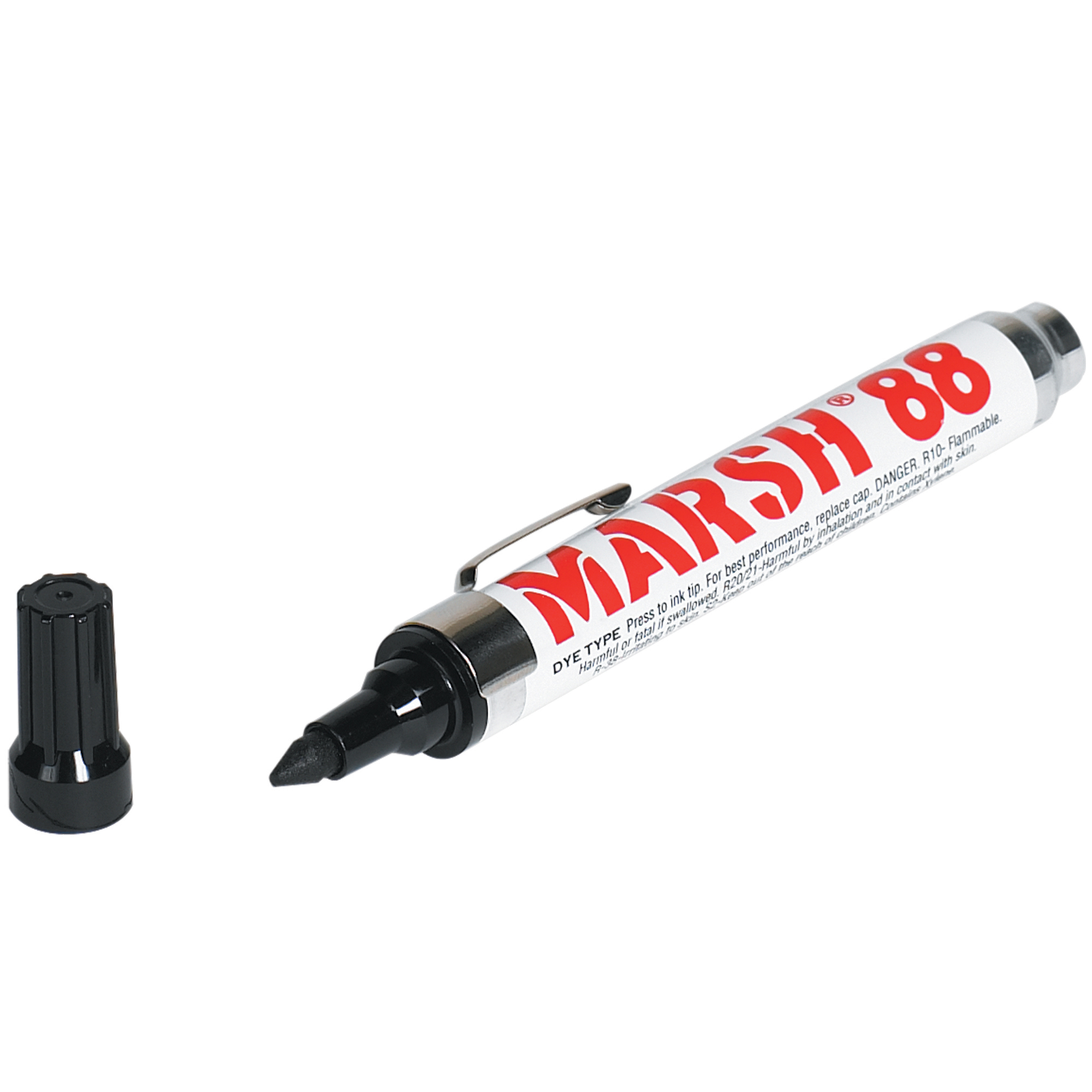 Marsh® 88 Valve Markers, Black, 12/Case