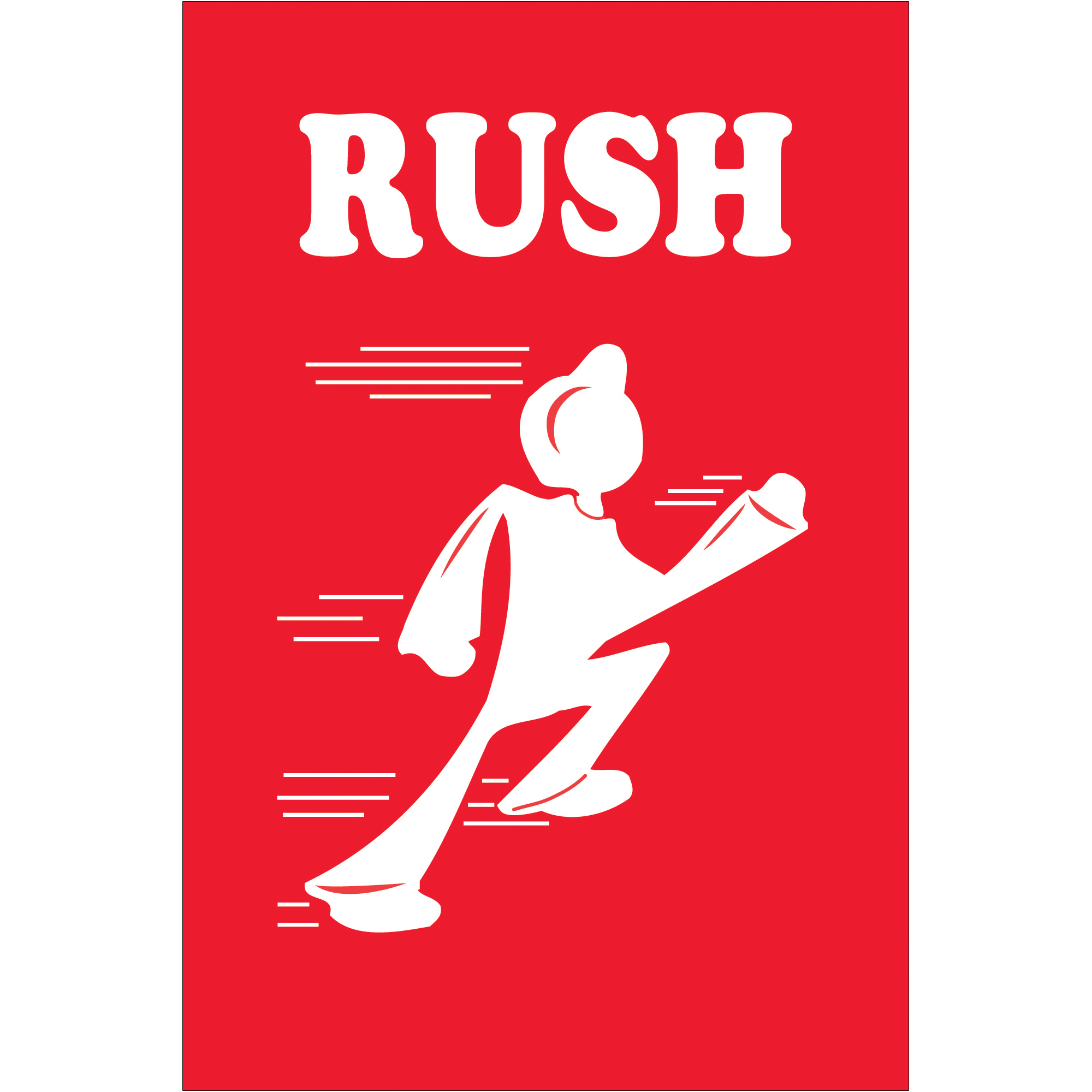 Tape Logic® Shipping Label, Rush, 4" x 6", Red/White, 500/Roll
