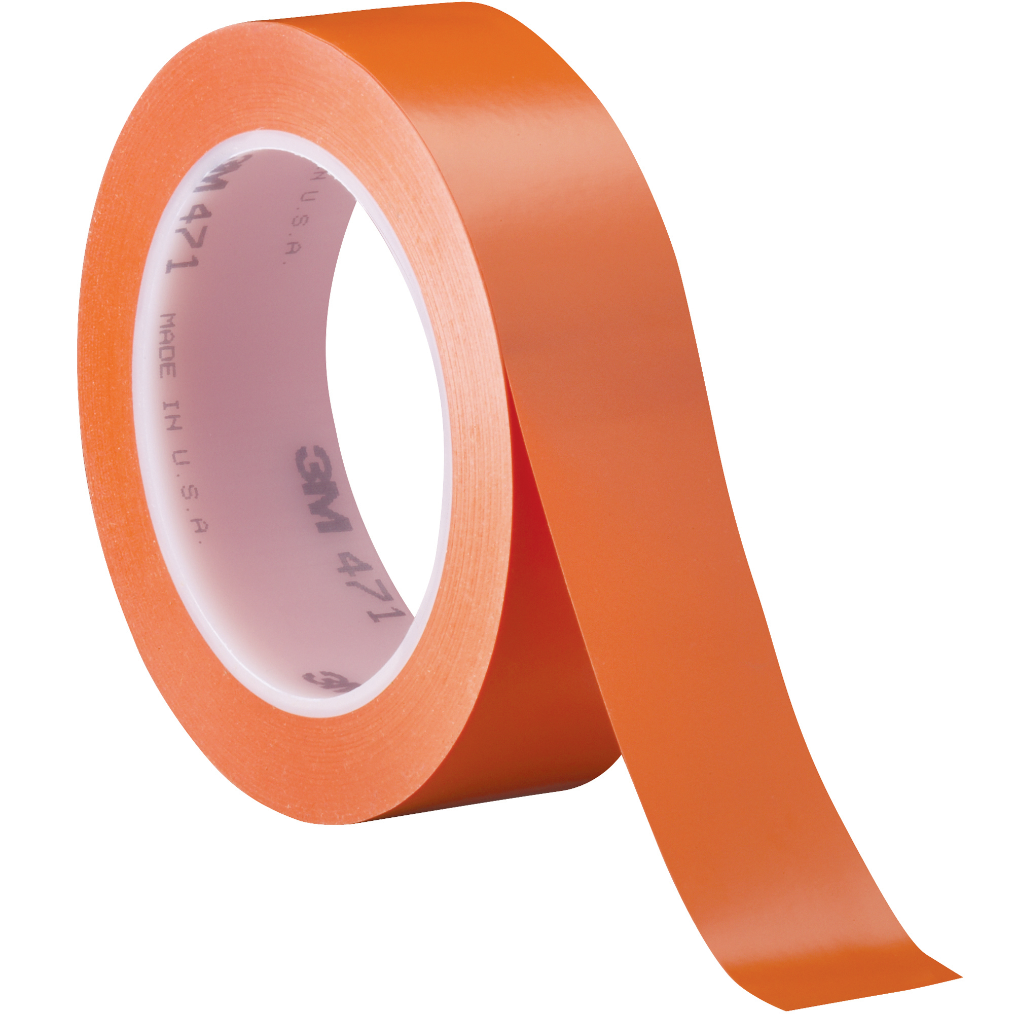 3M™ 471 Vinyl Tape, 5.2 Mil, 1" x 36 yds., Orange, 3/Case