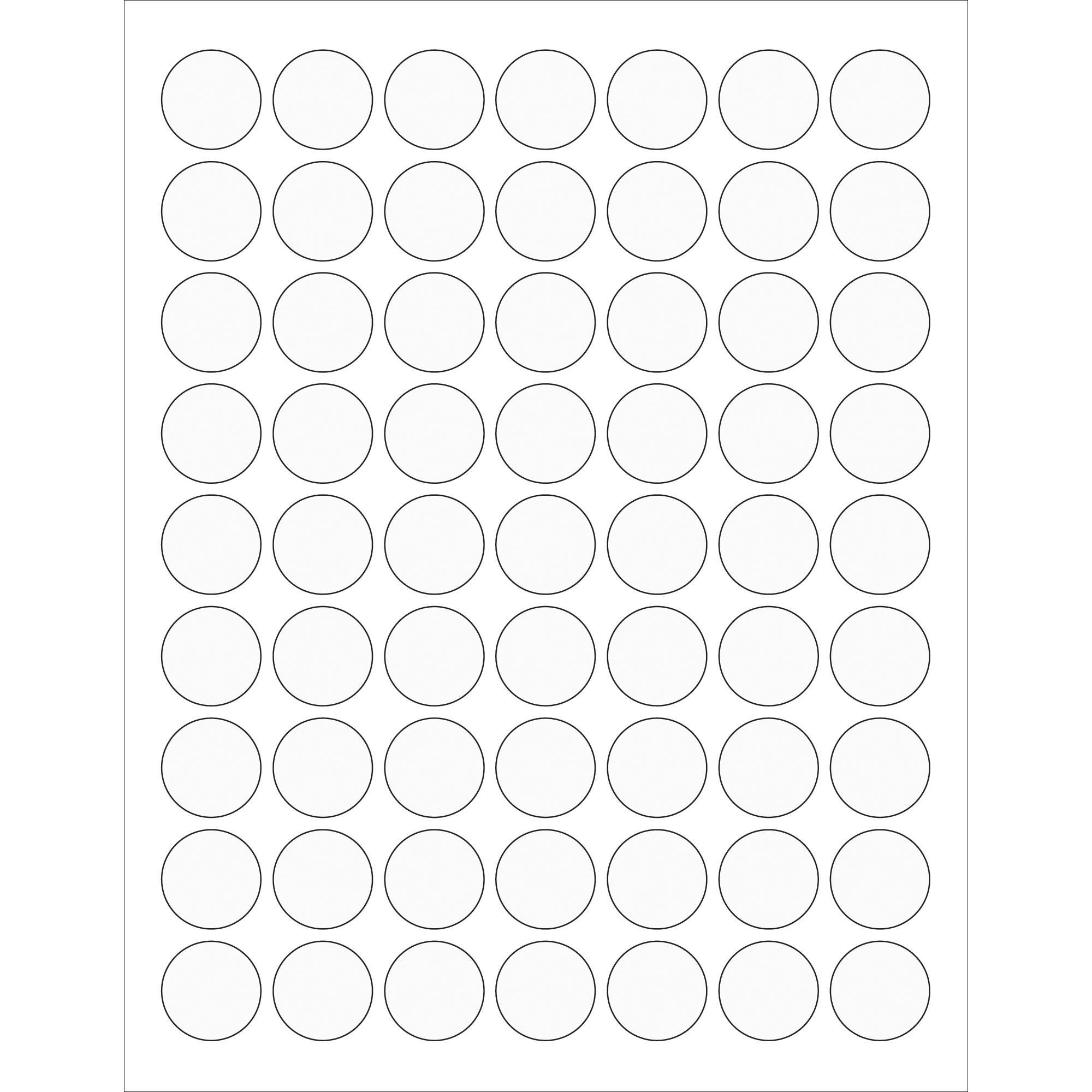 Tape Logic® Circle Laser Labels, 1", Clear, 6300/Case