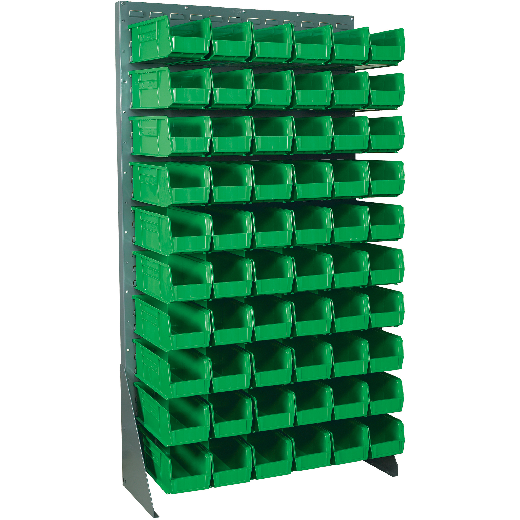 Floor Rack Bin Organizer, 36" x 12 1/2" x 66", Gray, 1/Each
