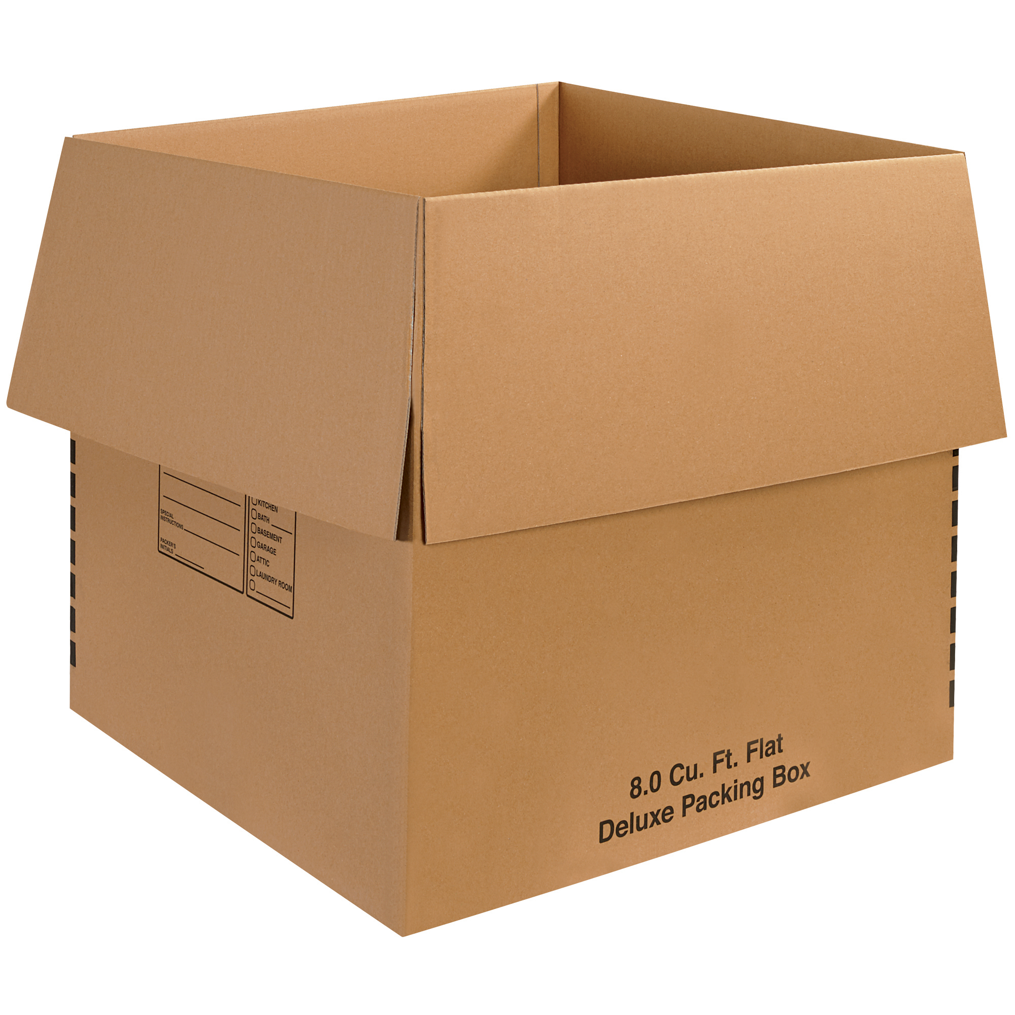 Deluxe Packing Boxes, 24" x 24" x 24", Kraft, 10/Each; 120/Skid