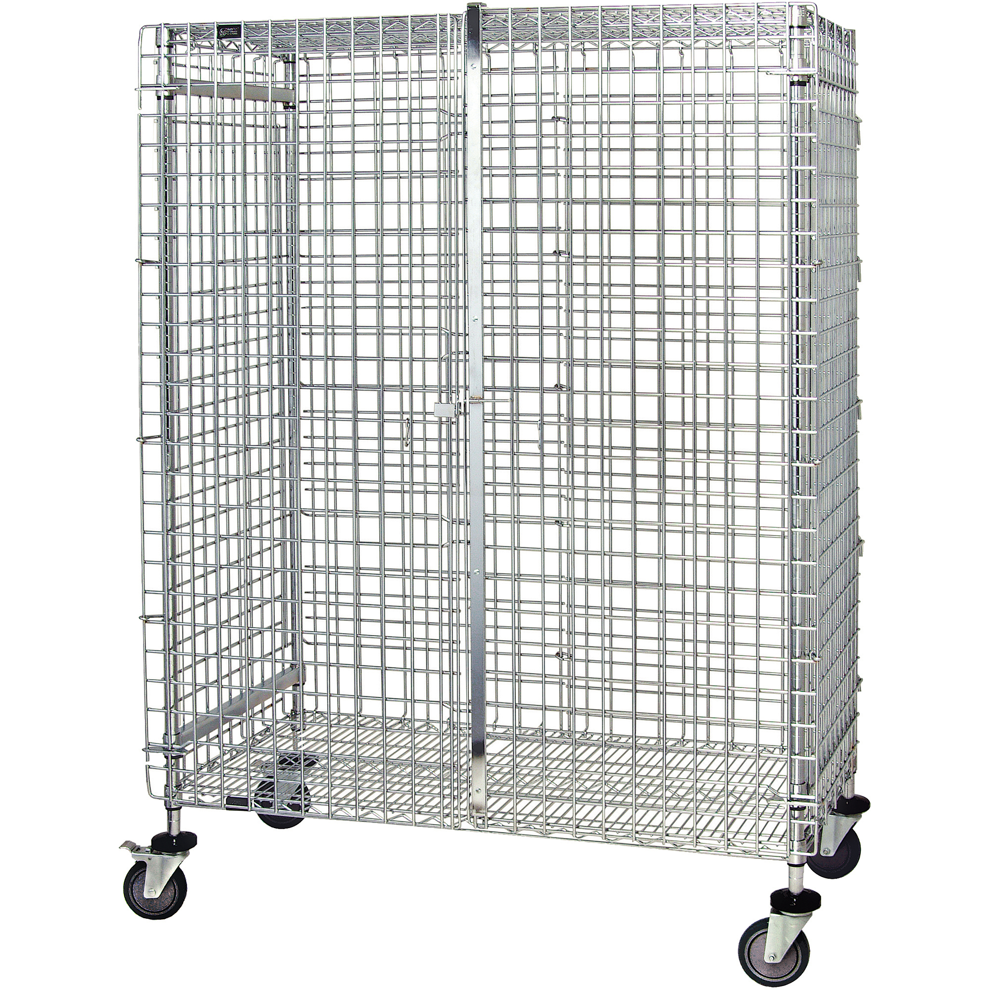 Security Cart, 60" x 24" x 69", Silver, 1/Case