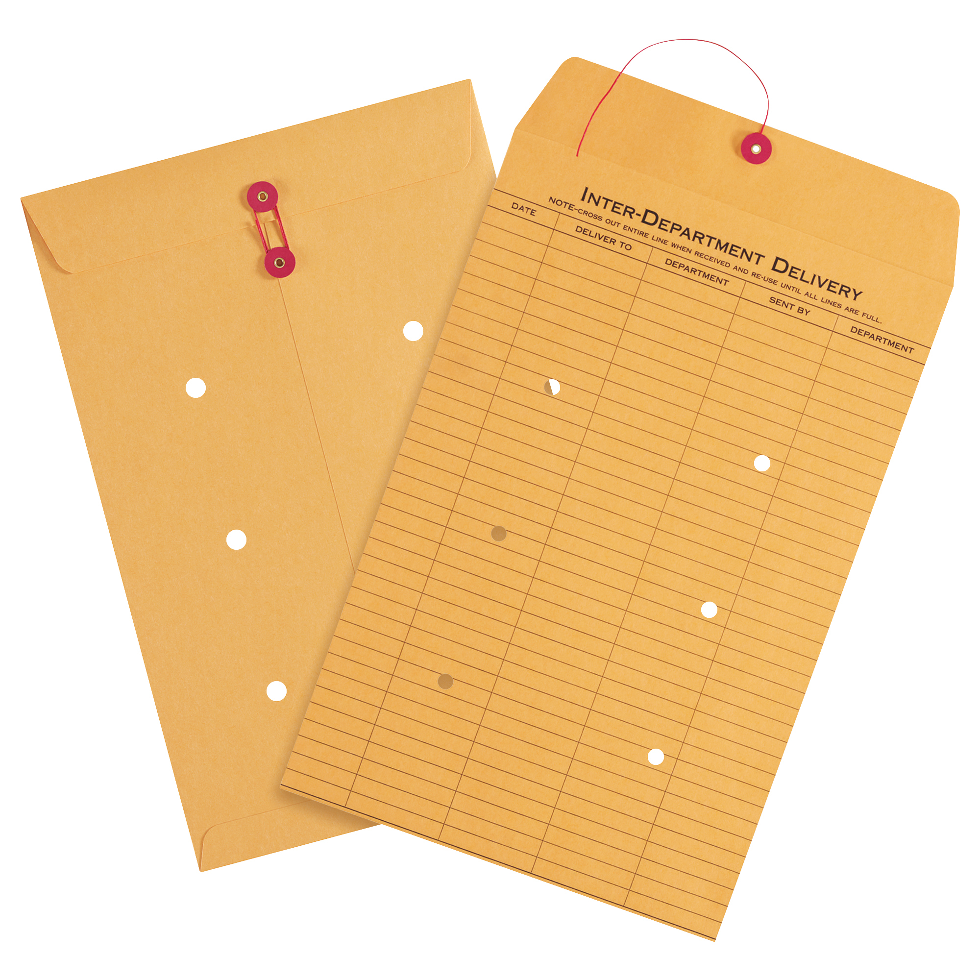 Inter-Department Envelopes, 10" x 15", Kraft, 100/Case