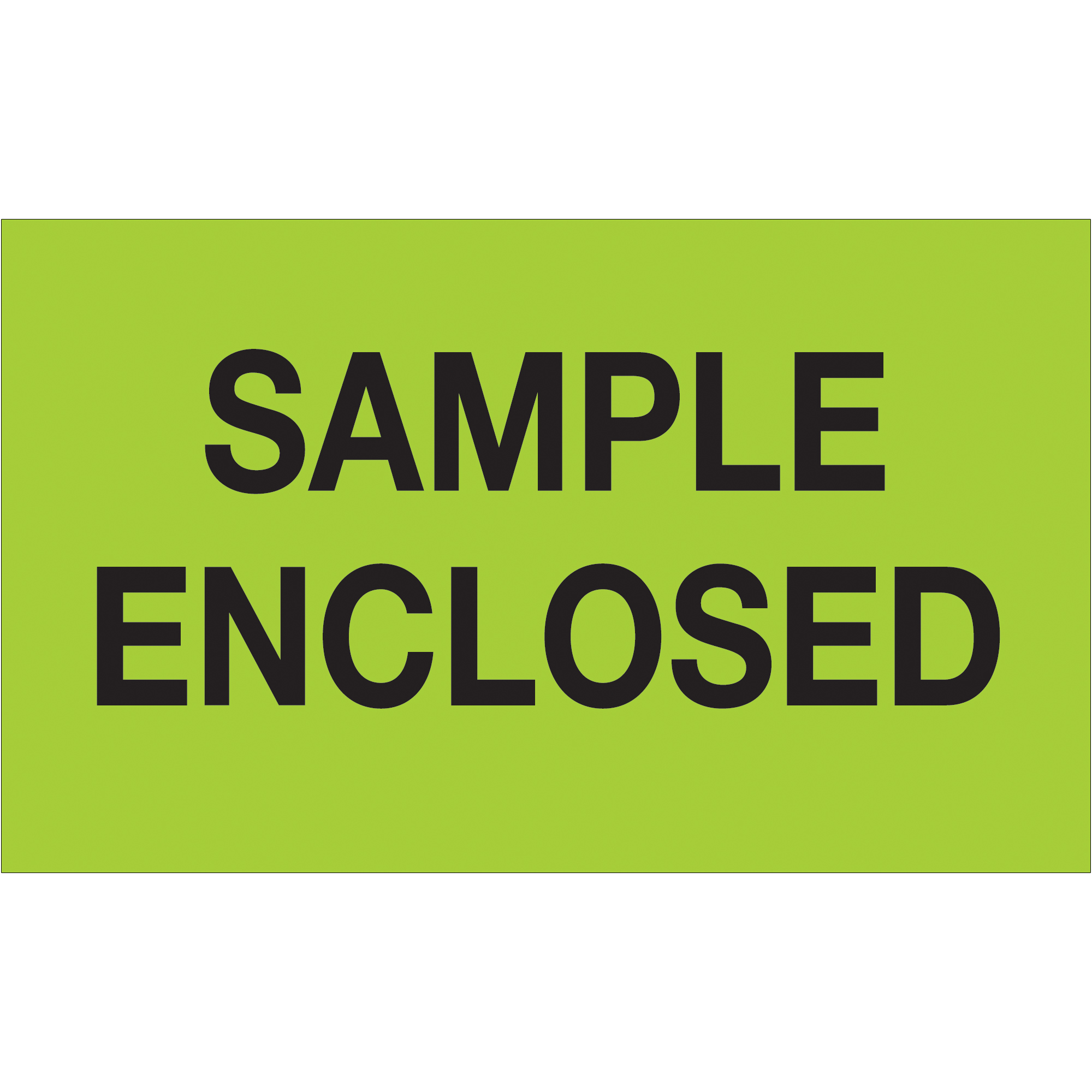 Tape Logic® Labels, "Sample Enclosed", 3" x 5", Fluorescent Green, 500/Roll
