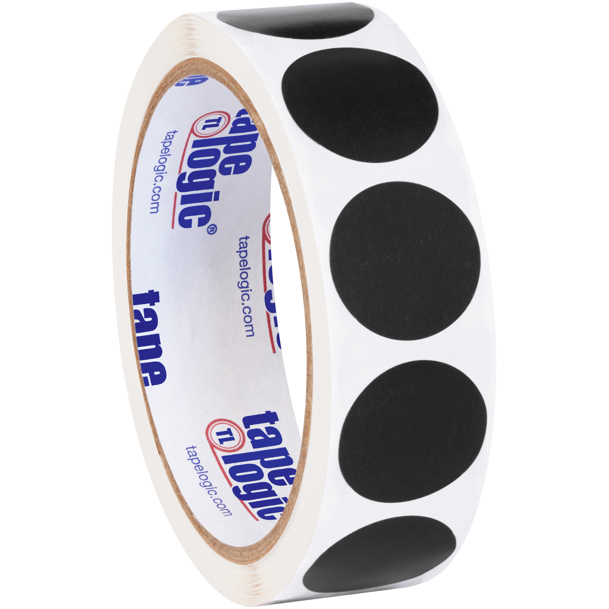 Tape Logic® Inventory Circle Labels, 1", Black, 500/Roll
