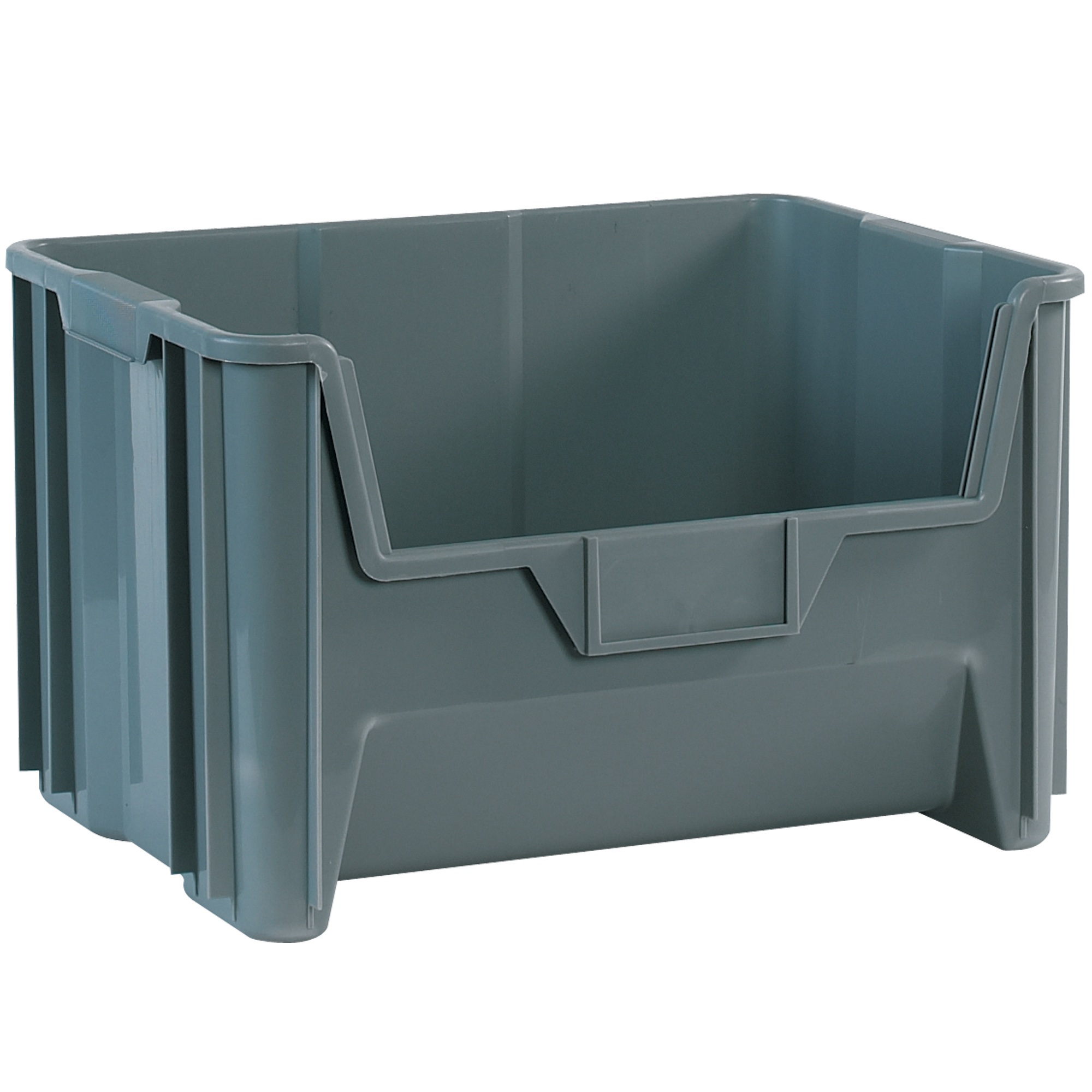 Giant Stackable Bins, 19 7/8" x 15 1/4" x 12 7/16," Gray, 3/Case