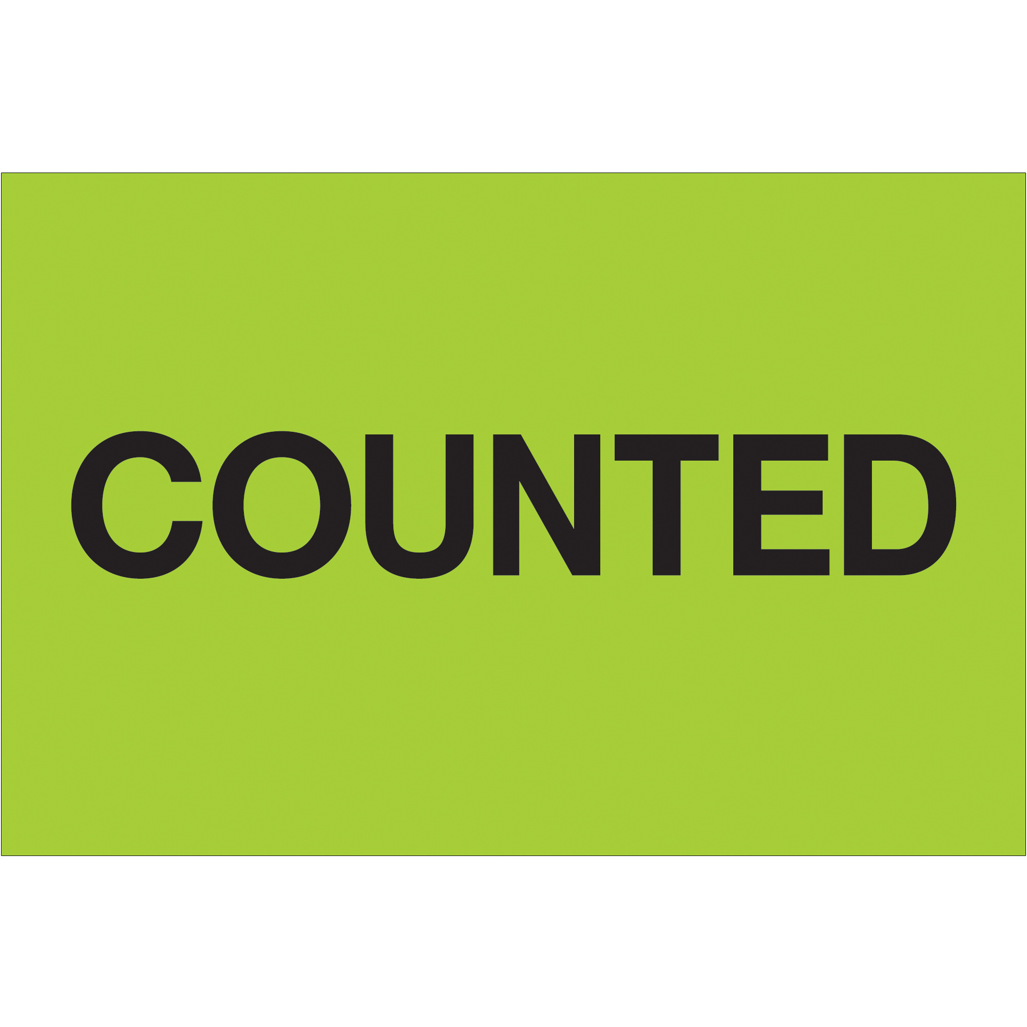 Tape Logic® Labels, "Counted", 2" x 3", Fluorescent Green, 500/Roll