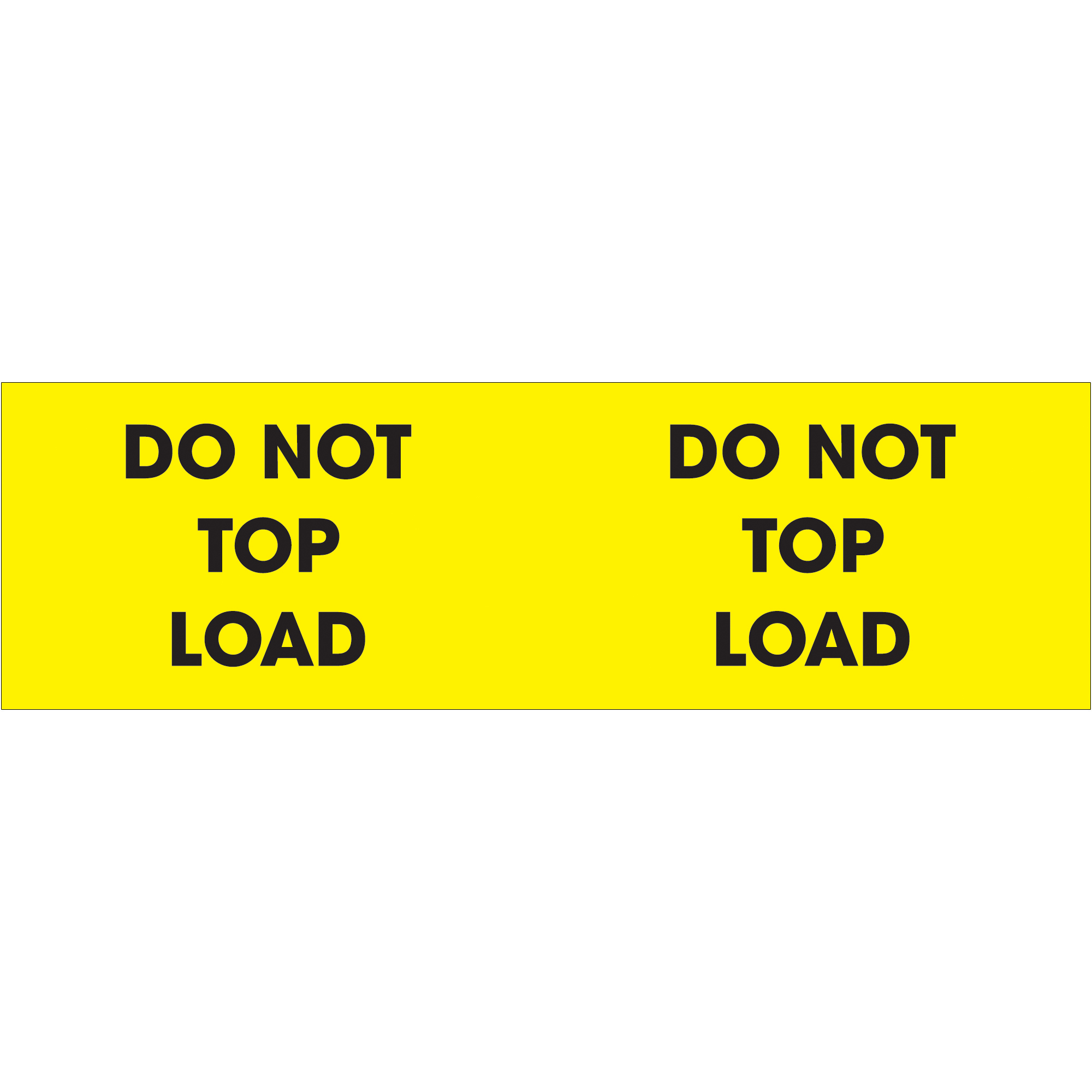 Tape Logic® Labels, "Do Not Top Load", 3" x 10", Fluorescent Yellow, 500/Roll