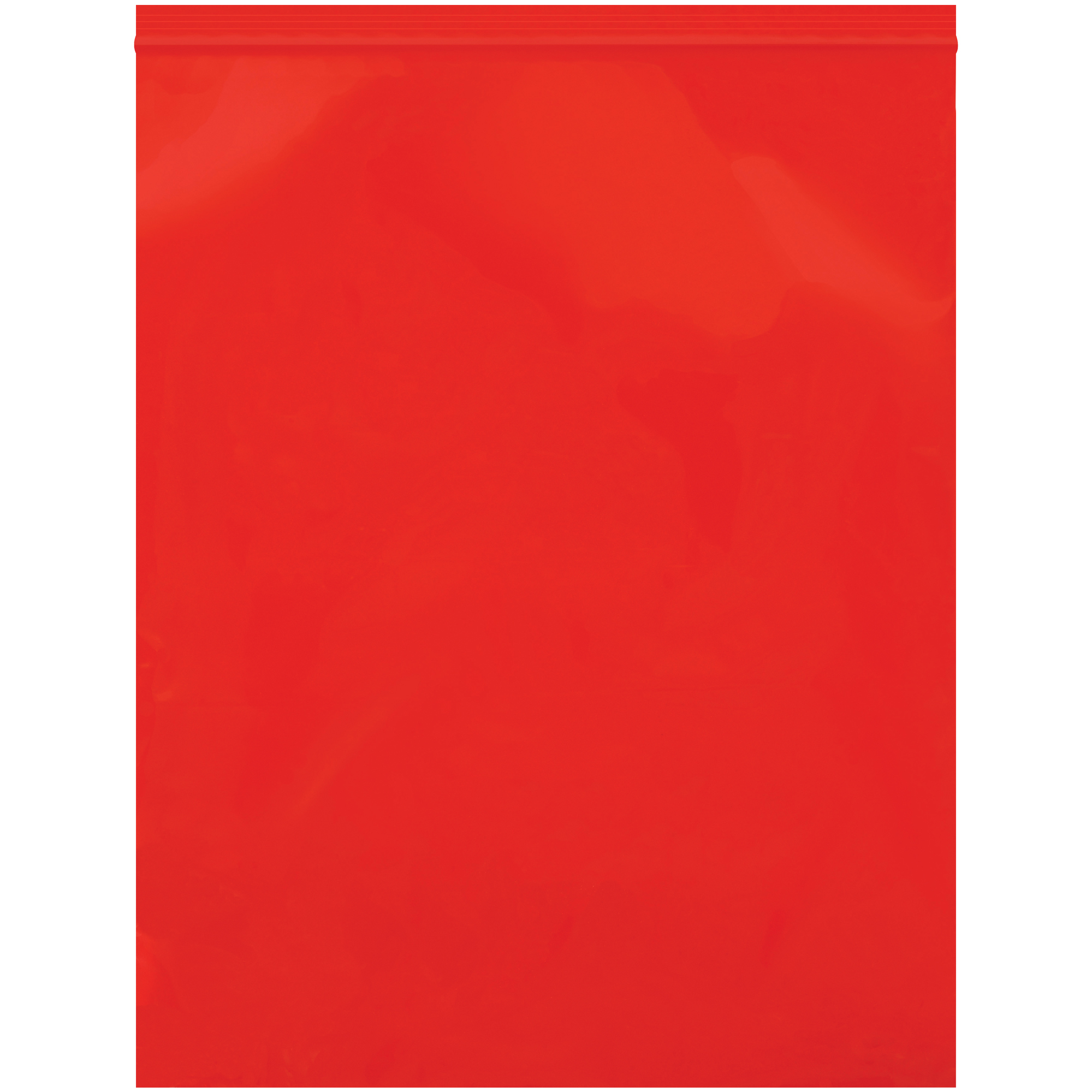Reclosable 2 Mil Poly Bags, 12" x 15", Red, 1000/Case