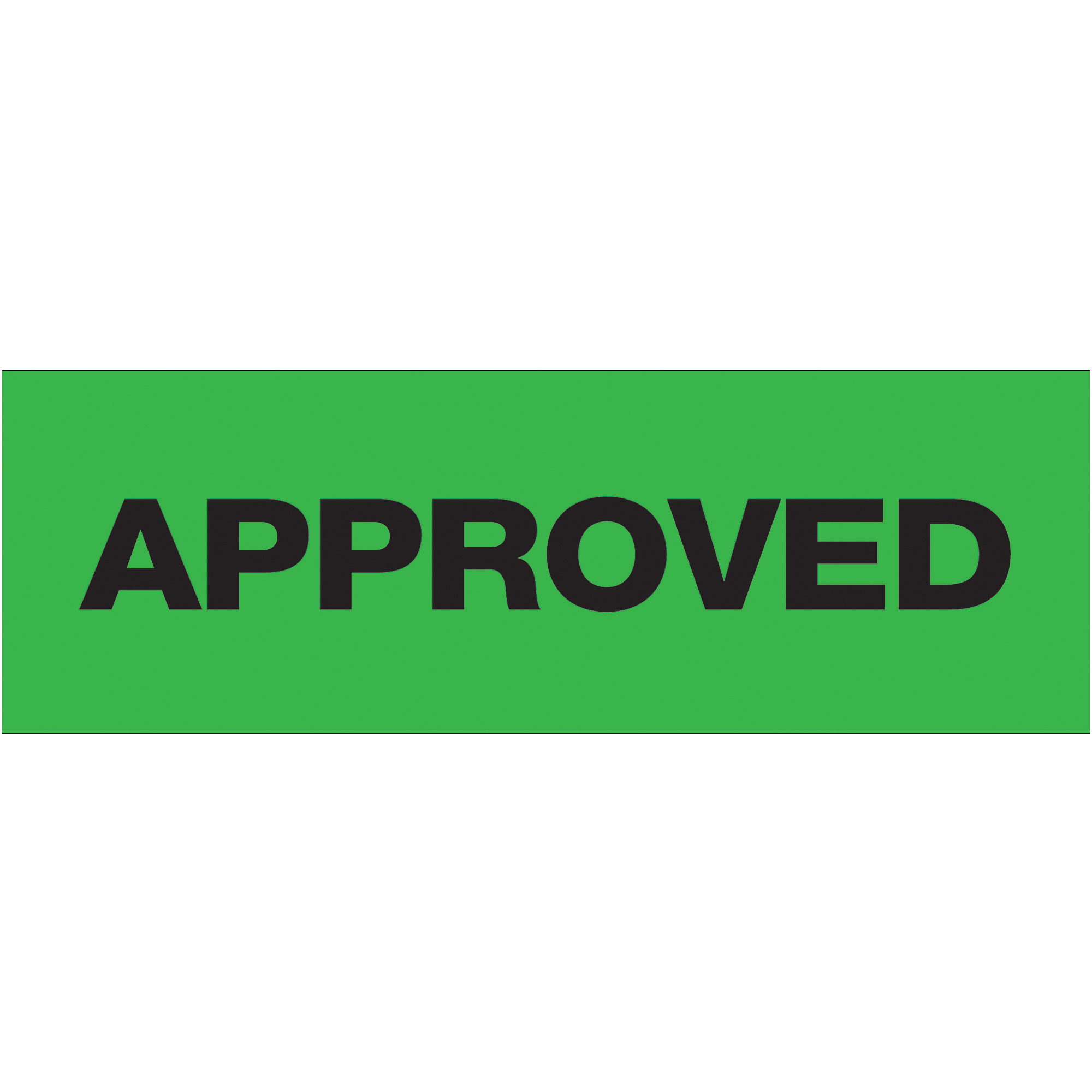 Tape Logic® Pre-Printed Carton Sealing Tape, "Approved", 2.2 Mil, 2" x 55 yds., Black/Green, 18/Case