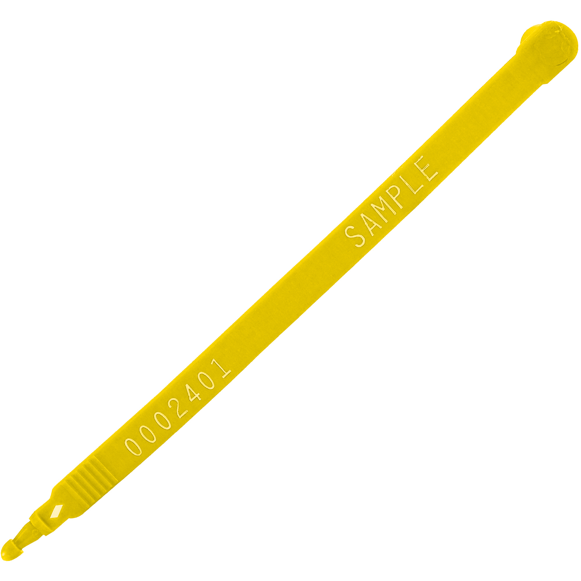 Plastic Truck Seals, 3/8" x 7 1/2", Yellow, 100/Case