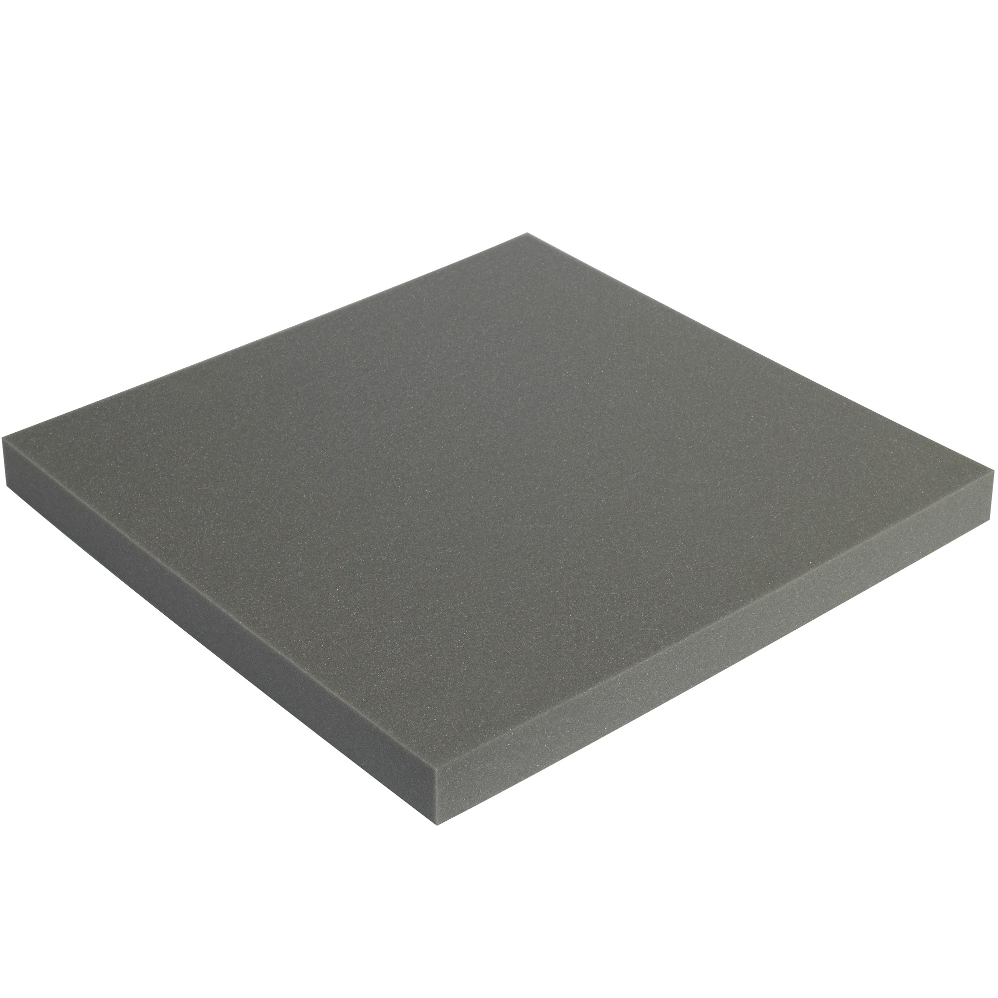 Soft Foam Sheets, 2" x 24" x 24", Charcoal, 6/Case