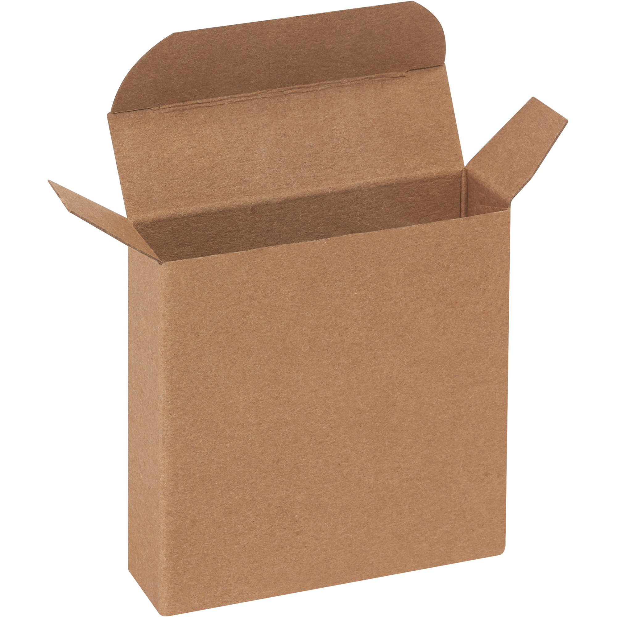 Reverse Tuck Folding Cartons, 3" x 7/8" x 3", Kraft, 1000/Case