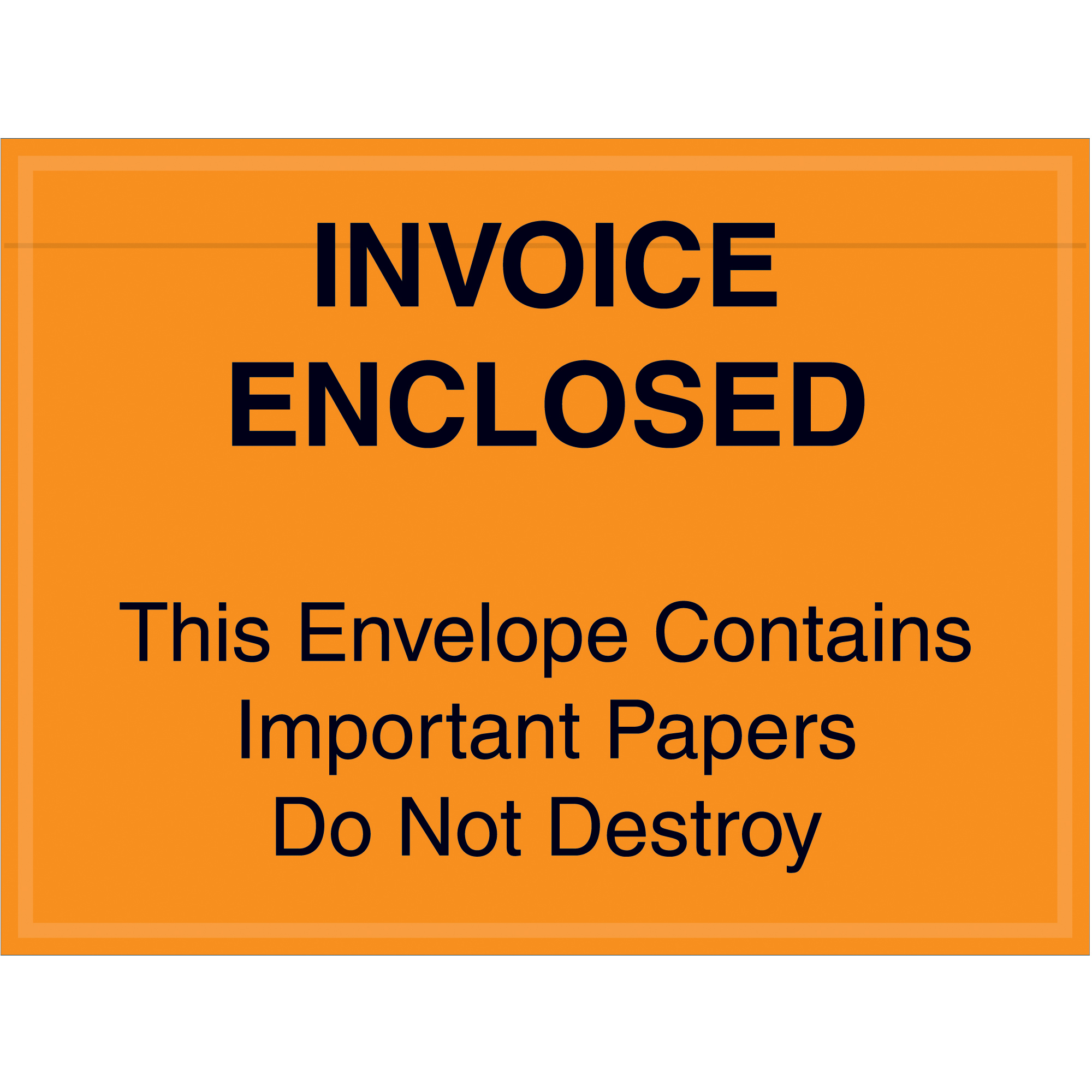 Tape Logic® "Important Papers Enclosed" Envelopes, 4 1/2" x 6", Orange, 1000/Case