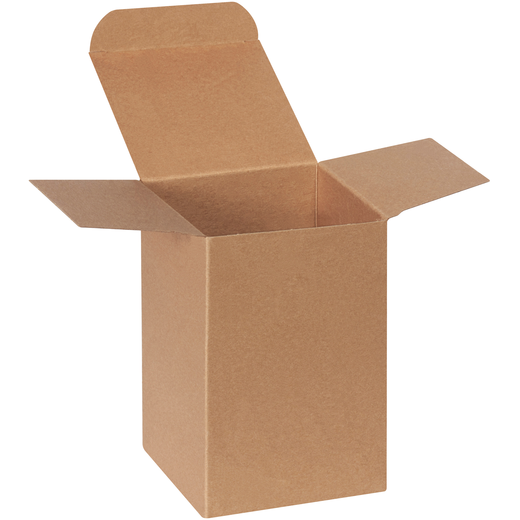 Reverse Tuck Folding Cartons, 4" x 4" x 6", Kraft, 250/Case