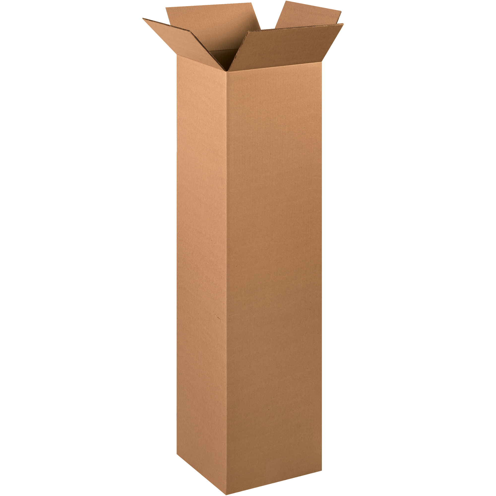 Double Wall Boxes, 12" x 12" x 48", Kraft, 10/Bundle; 90/Skid