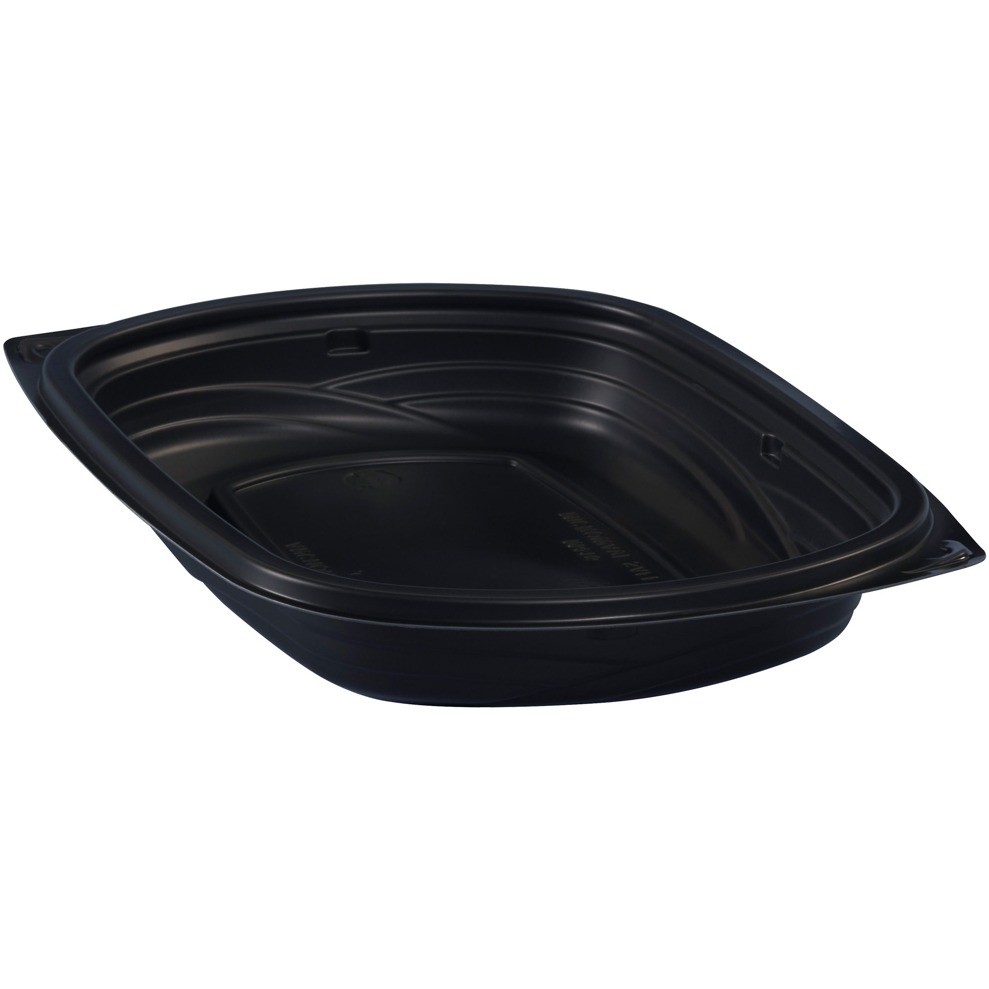 Take-Out Containers, 16 oz., 8 7/8" x 6 3/8" x 1 1/4", Black, 252/Case